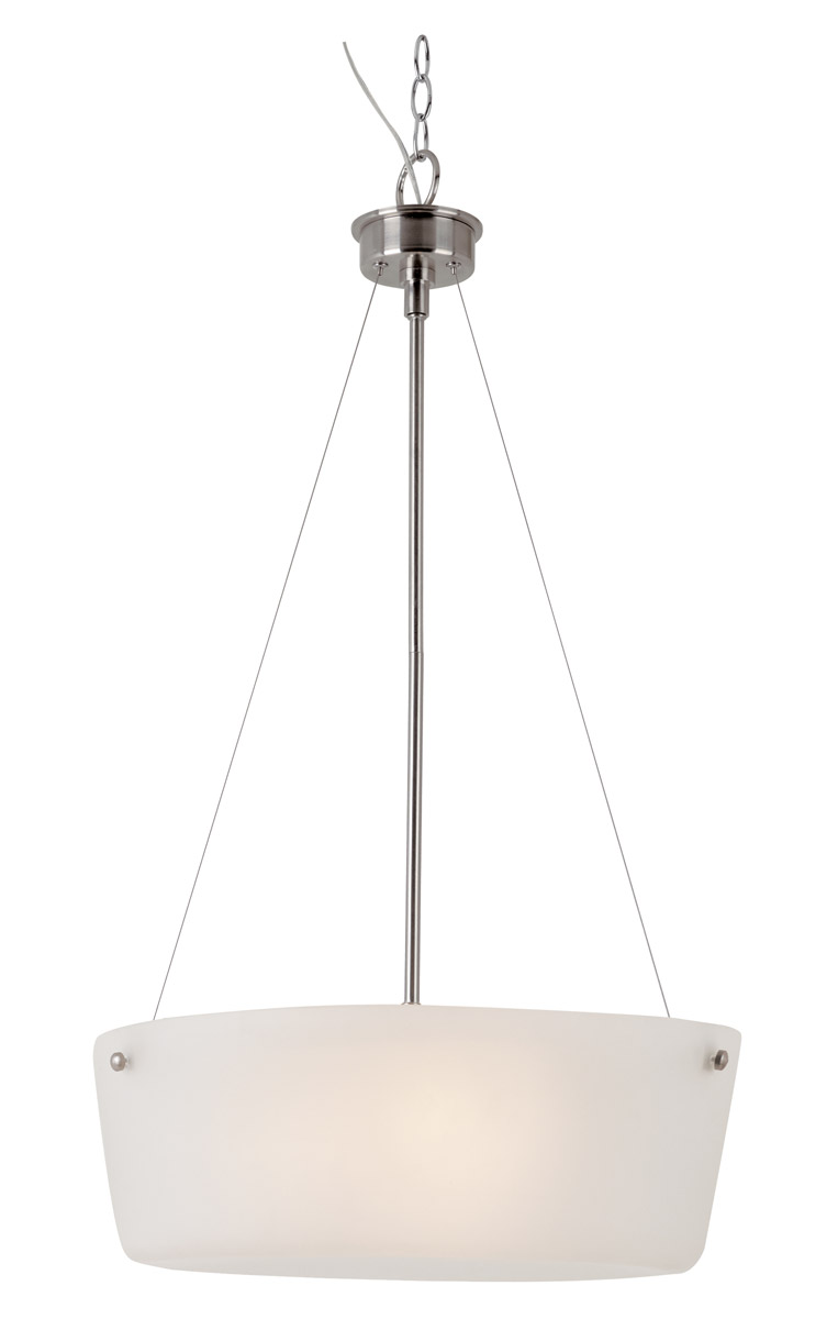 Fusion 3 Light 20 inch Brushed Nickel Pendant Ceiling Light