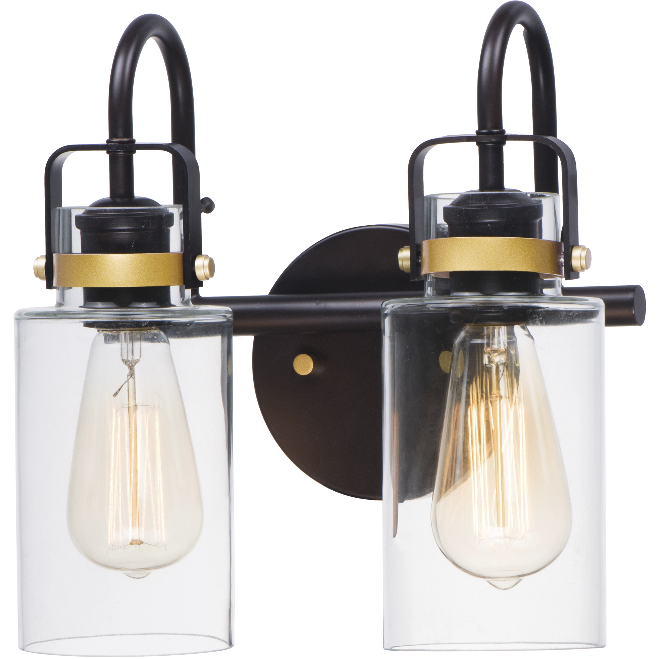 Magnolia 2 Light 11 inch Bronze and Gold Bath Vanity Wall Light
