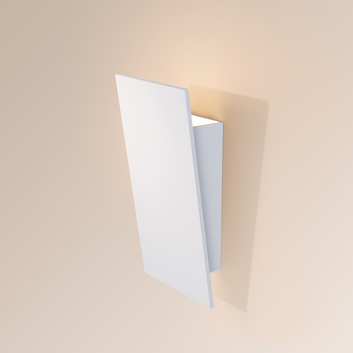 Angled Plane LED 4 inch Textured White ADA Sconce Wall Light