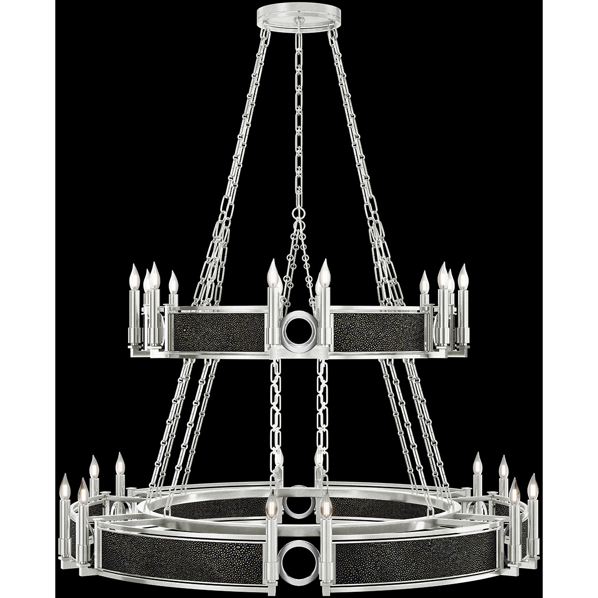 Mirage 24 Light 50 inch Silver Chandelier Ceiling Light