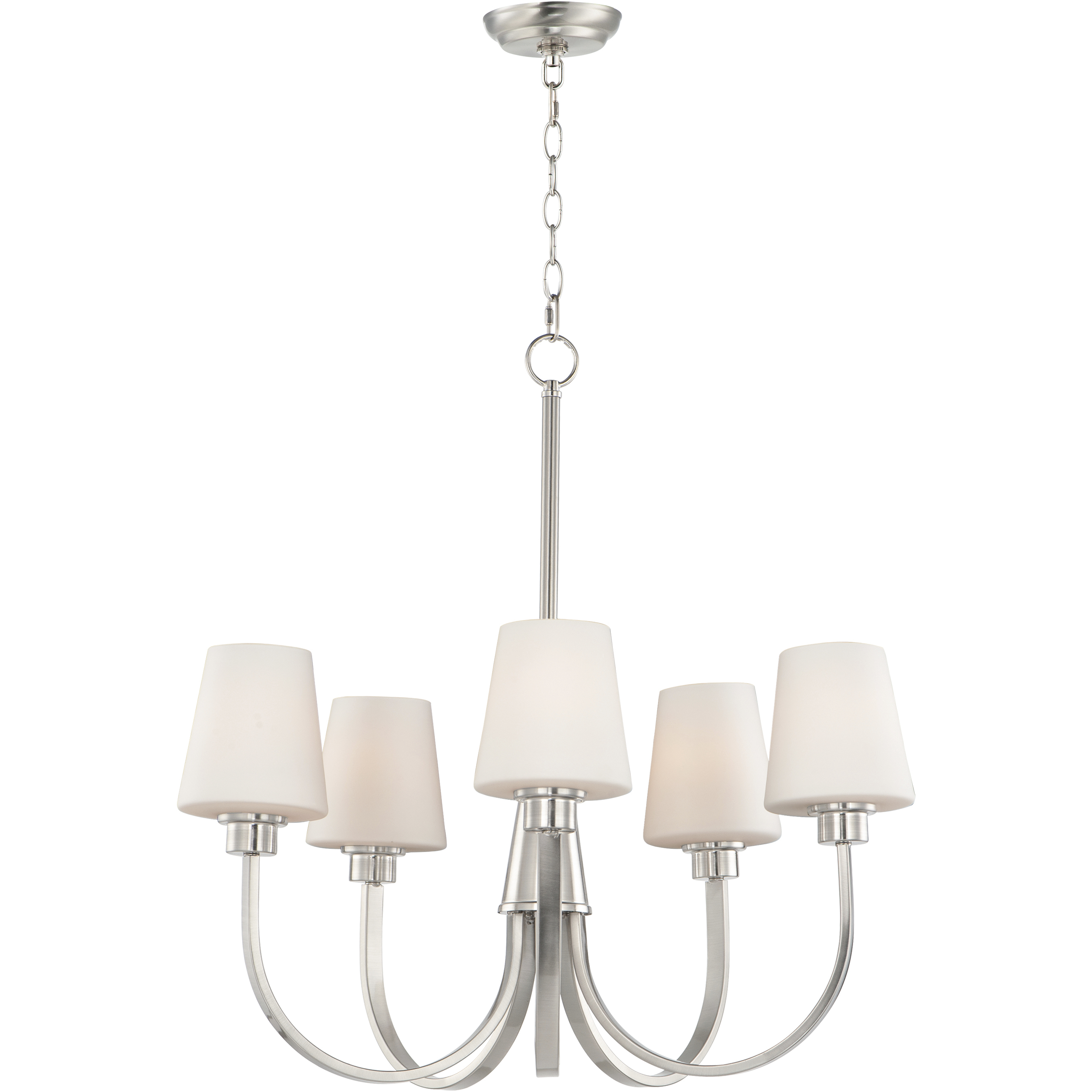 Shelter 5 Light 27 inch Satin Nickel Chandelier Ceiling Light