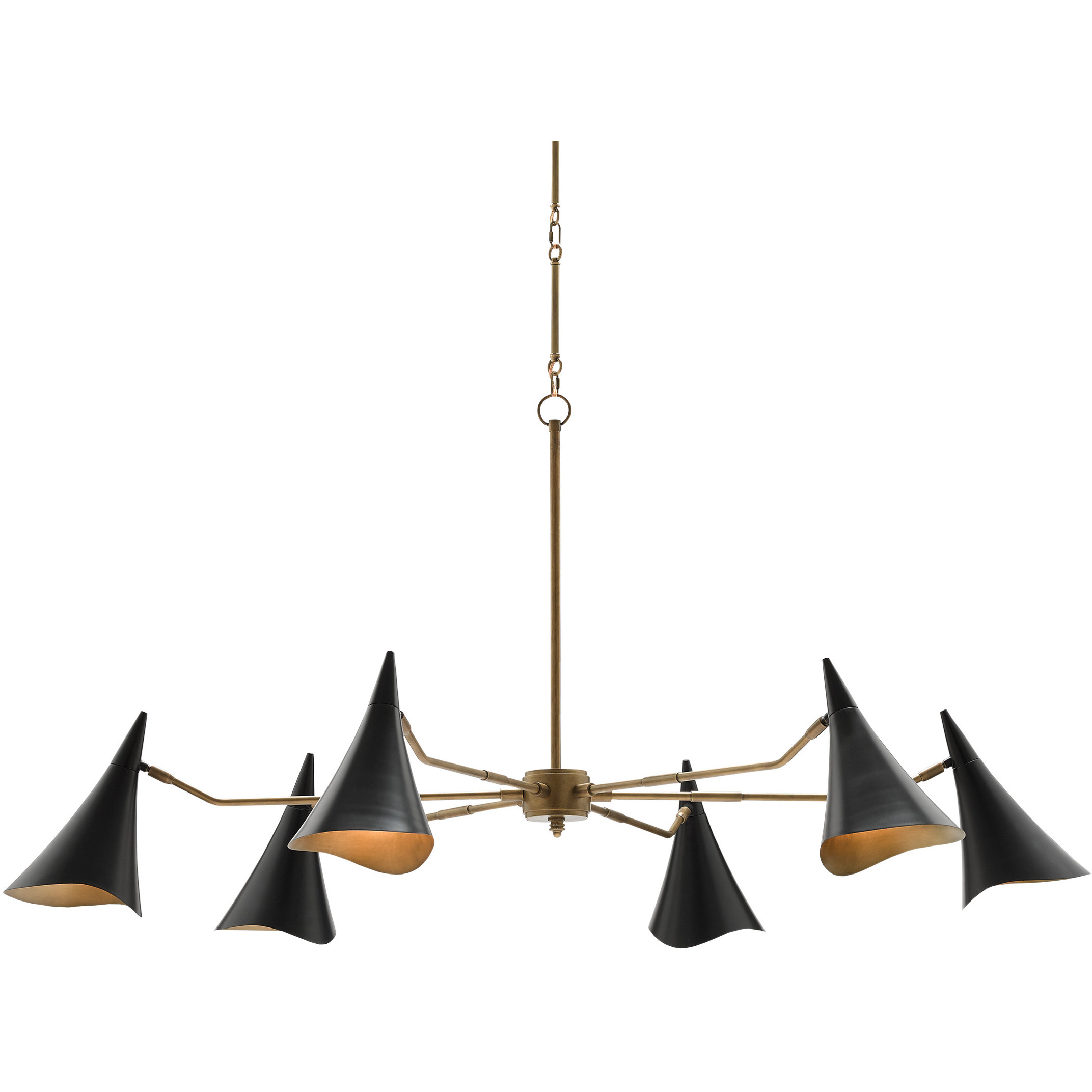 Library 6 Light 62 inch Oil Rubbed Bronze Chandelier Ceiling Light