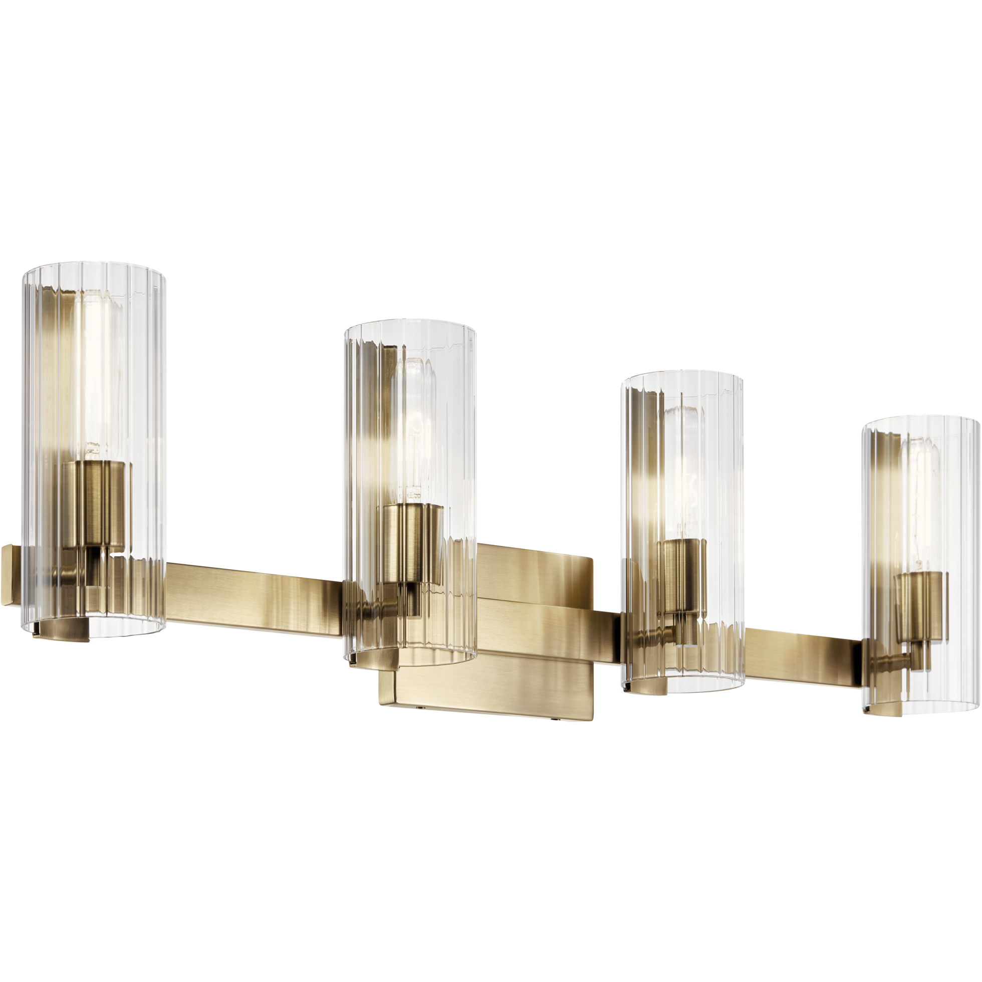 Jemsa 4 Light 32 inch Champagne Bronze Bath Bracket Wall Light, 4 Arm