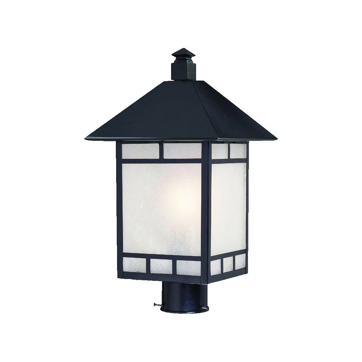 Artisan 1 Light 19 inch Matte Black Exterior Post Mount Light