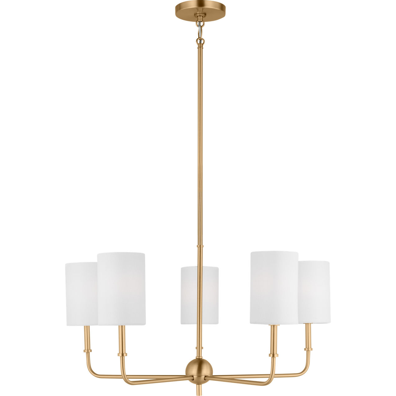 Foxdale 5 Light 26 inch Satin Brass Chandelier Ceiling Light