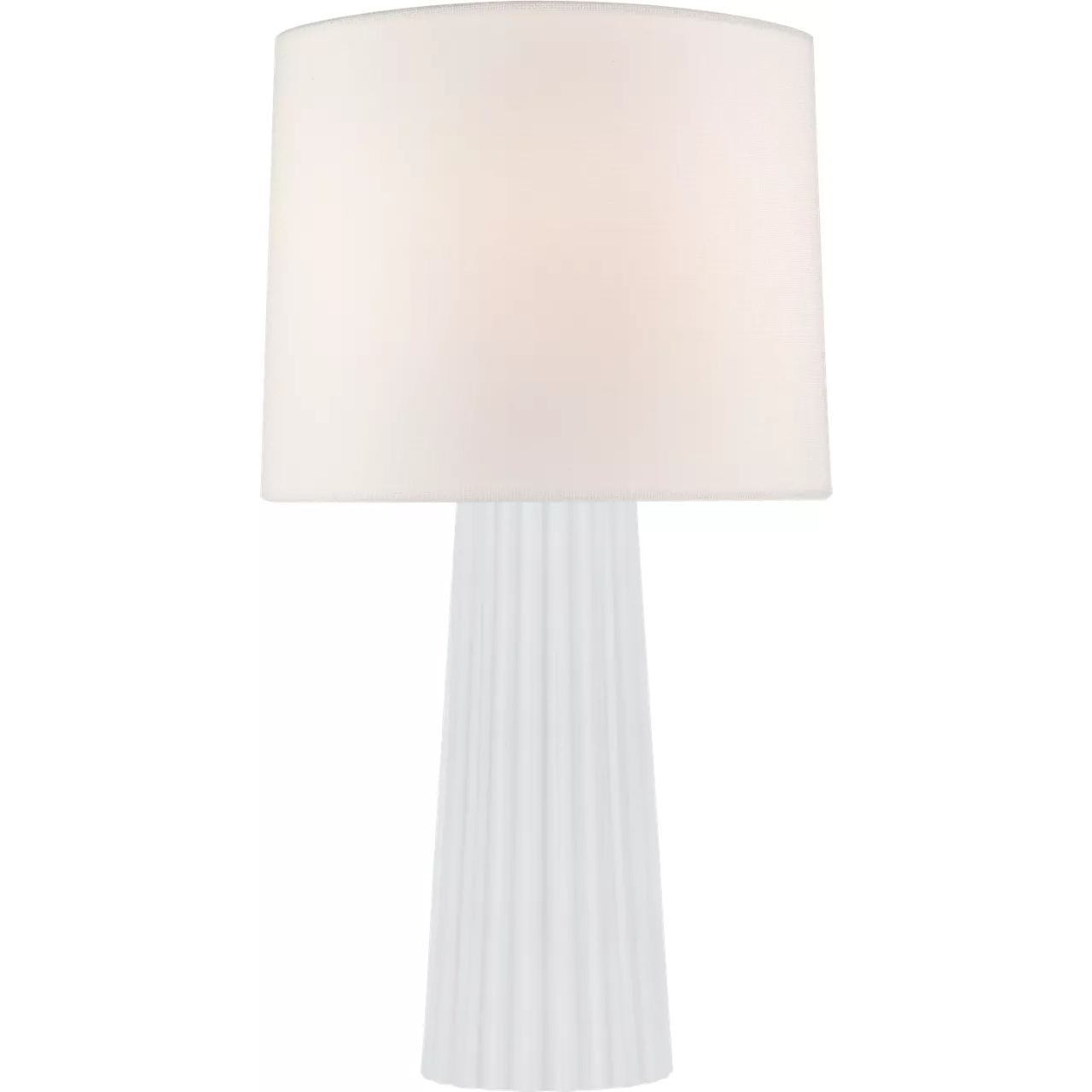 Barbara Barry Danube 28.75 inch 100 watt White Glass Table Lamp Portable Light, Medium