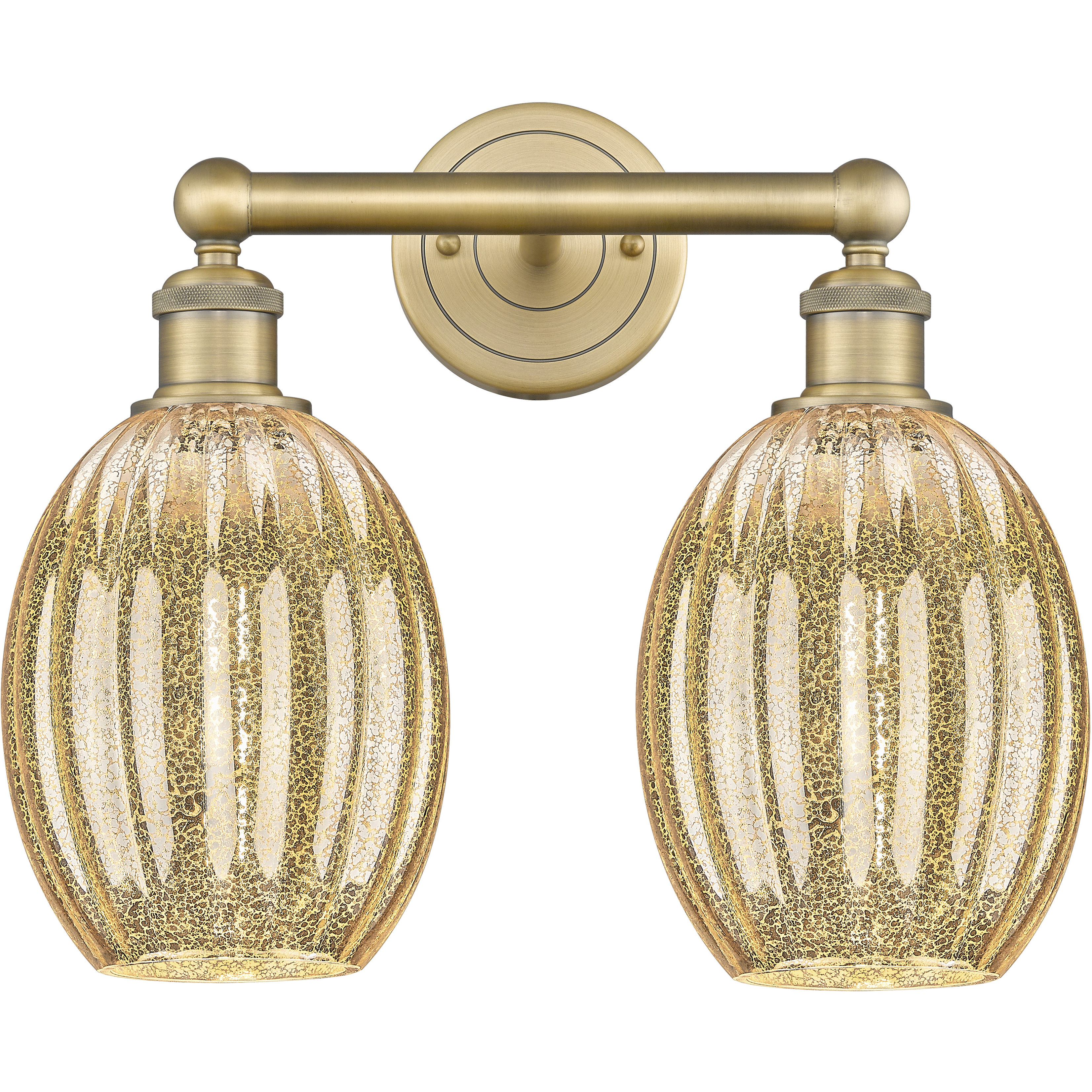 Edison Preston 2 Light 15.25 inch Brushed Brass Bath Vanity Light Wall Light in Mercury