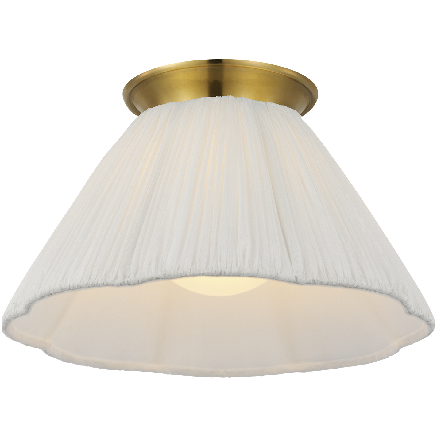Amber Lewis Bradley LED 12 inch Hand-Rubbed Antique Brass Flush Mount Ceiling Light