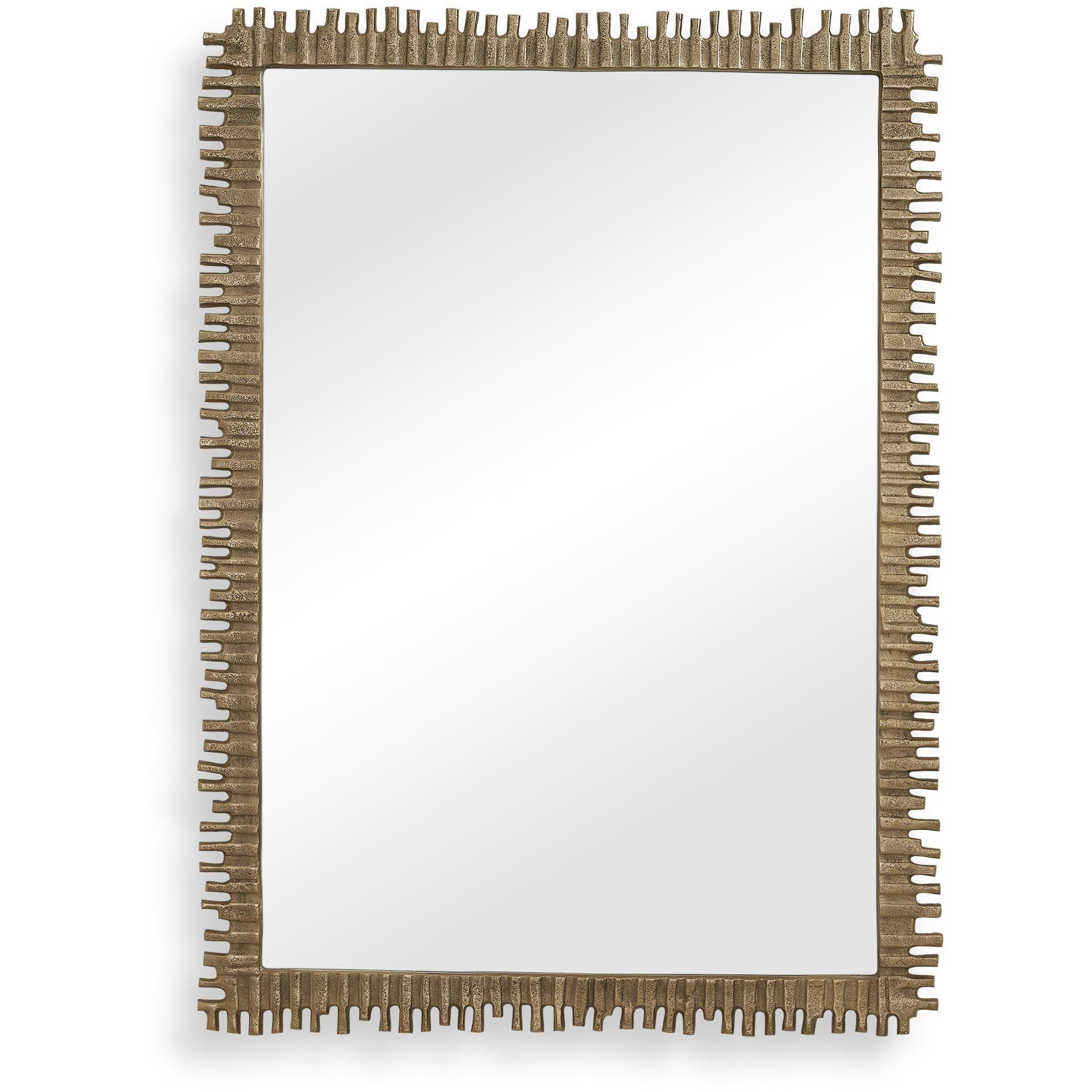 Soto 44 X 31.5 inch Plated Antique Brass Mirror