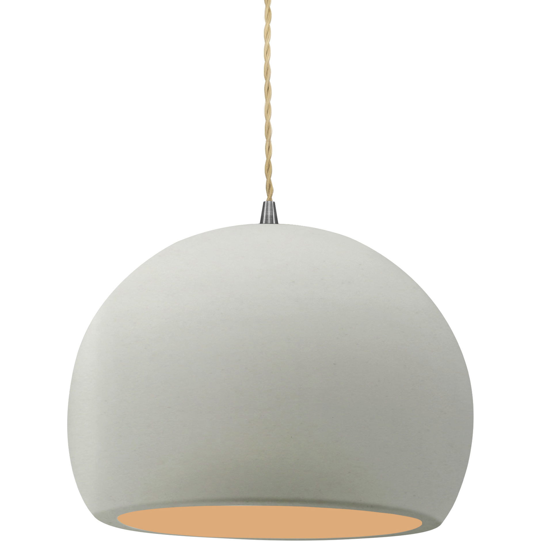 Radiance LED 10 inch Matte White and Champagne Gold and Brushed Nickel Pendant Ceiling Light
