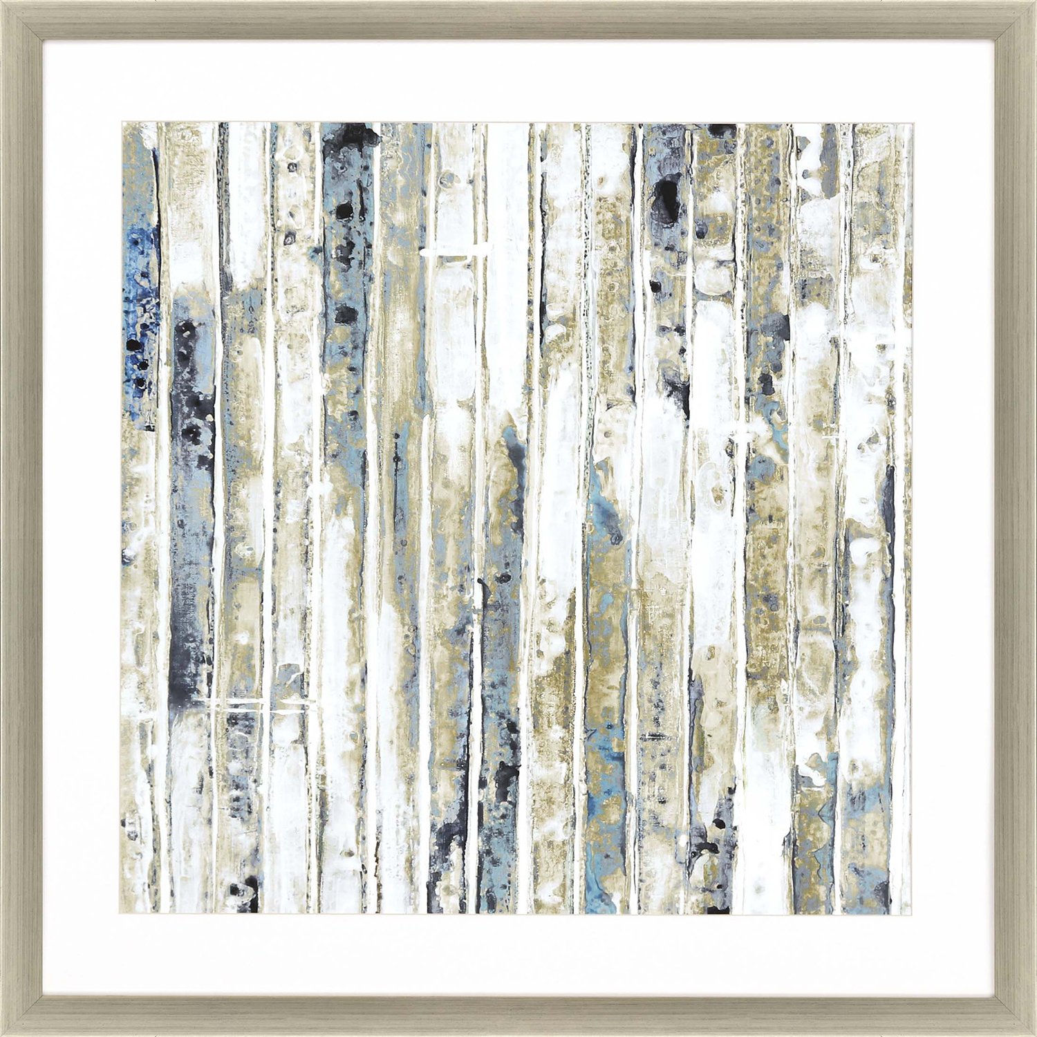 Visionaire Multi and Turquoise and Yellow and White Framed Art