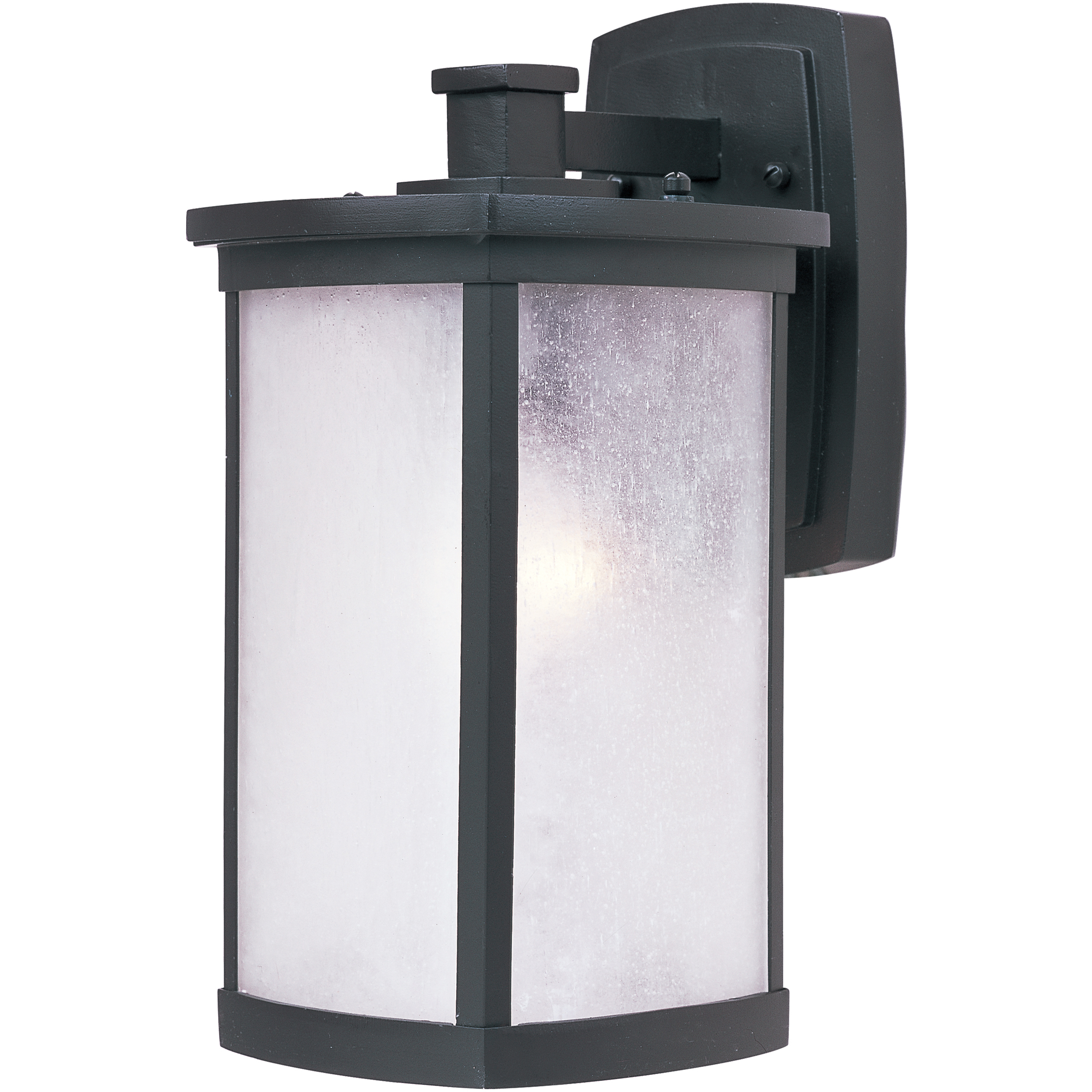 Terrace 1 Light 13.75 inch Bronze Outdoor Wall Mount in Frosted Seedy
