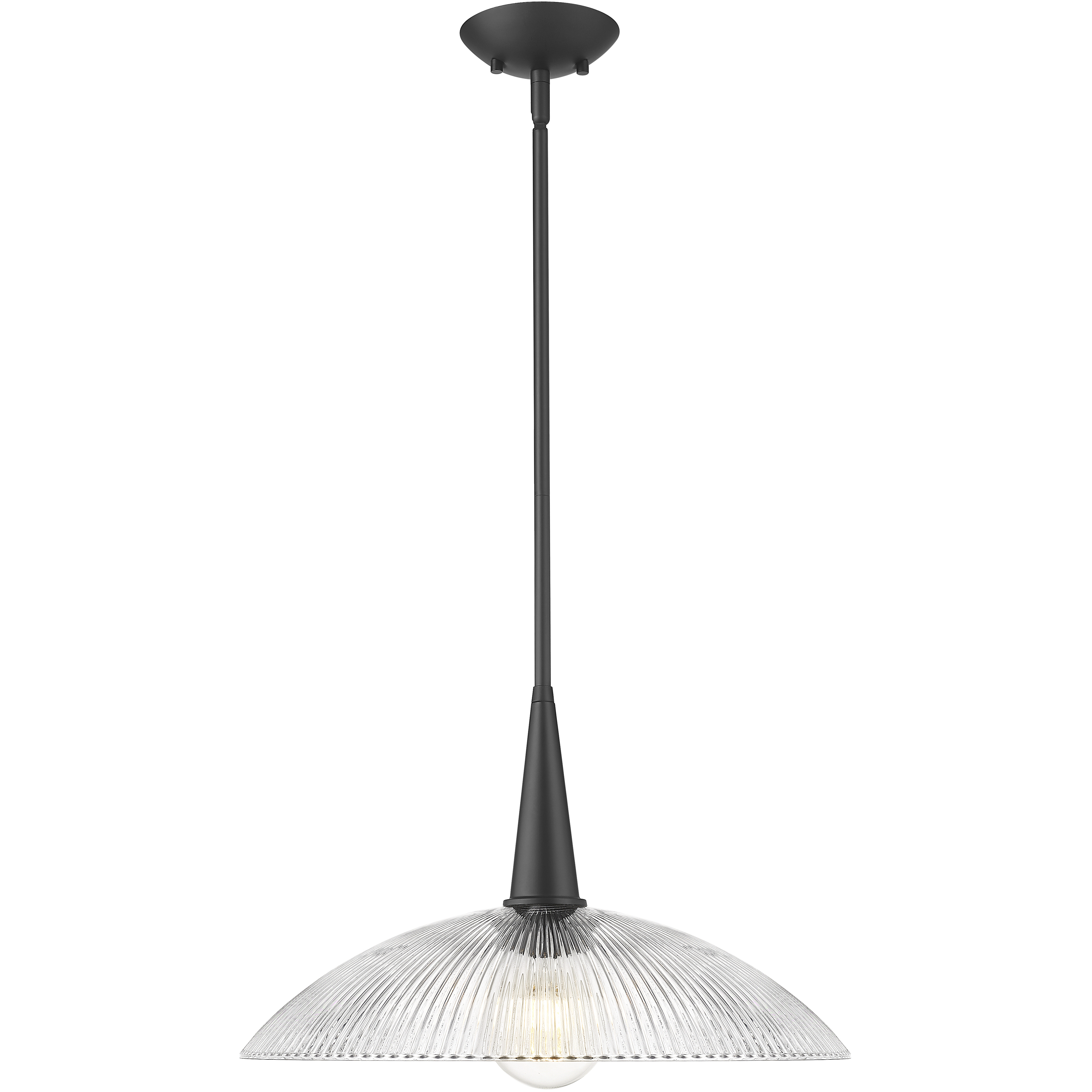 Lunelle 1 Light 18 inch Matte Black Pendant Ceiling Light