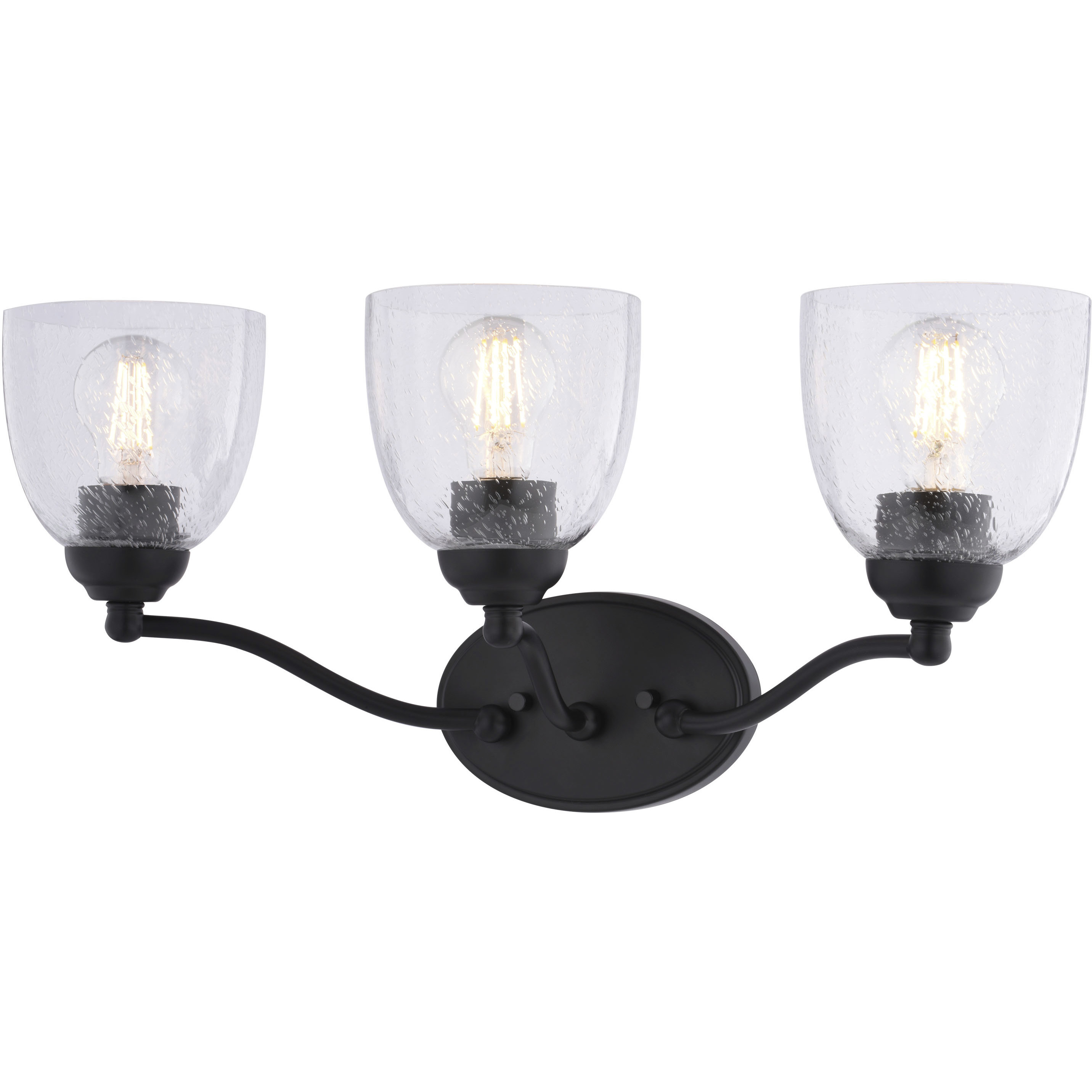 Bellwood 3 Light 21.75 inch Matte Black Bathroom Light Wall Light