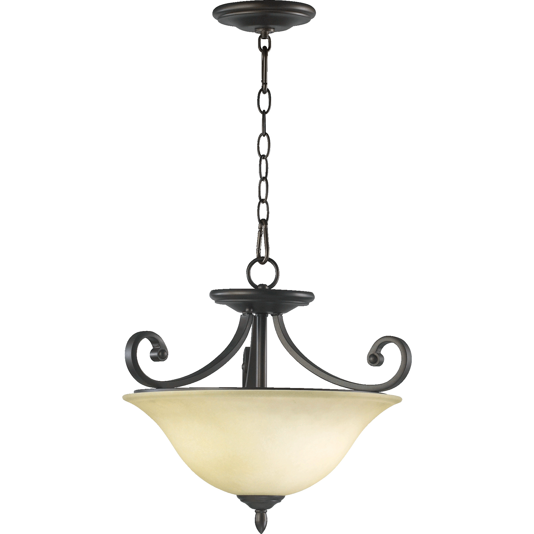 Bryant 3 Light 17.5 inch Oiled Bronze Dual Mount Ceiling Light