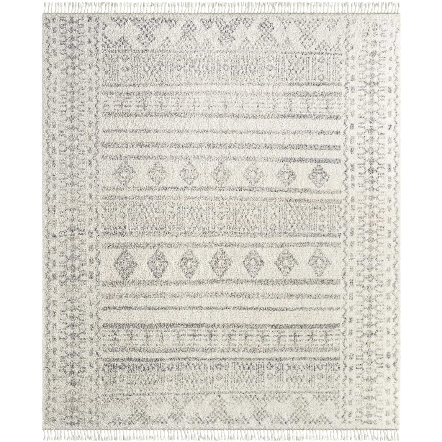 Tulsa 144 X 108 inch Light Silver / Light Grey / Pale Slate / Metallic - Silver Handmade Rug in 9 x 12