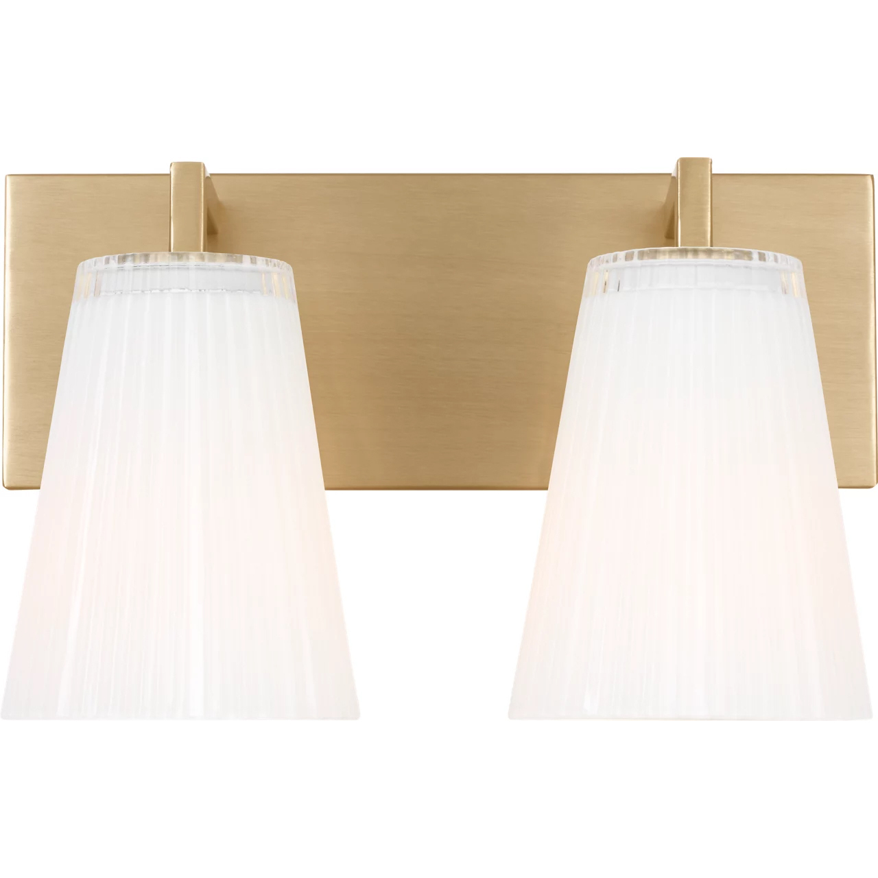 Upson 2 Light 12 inch Satin Brass Vanity Light Wall Light, Medium