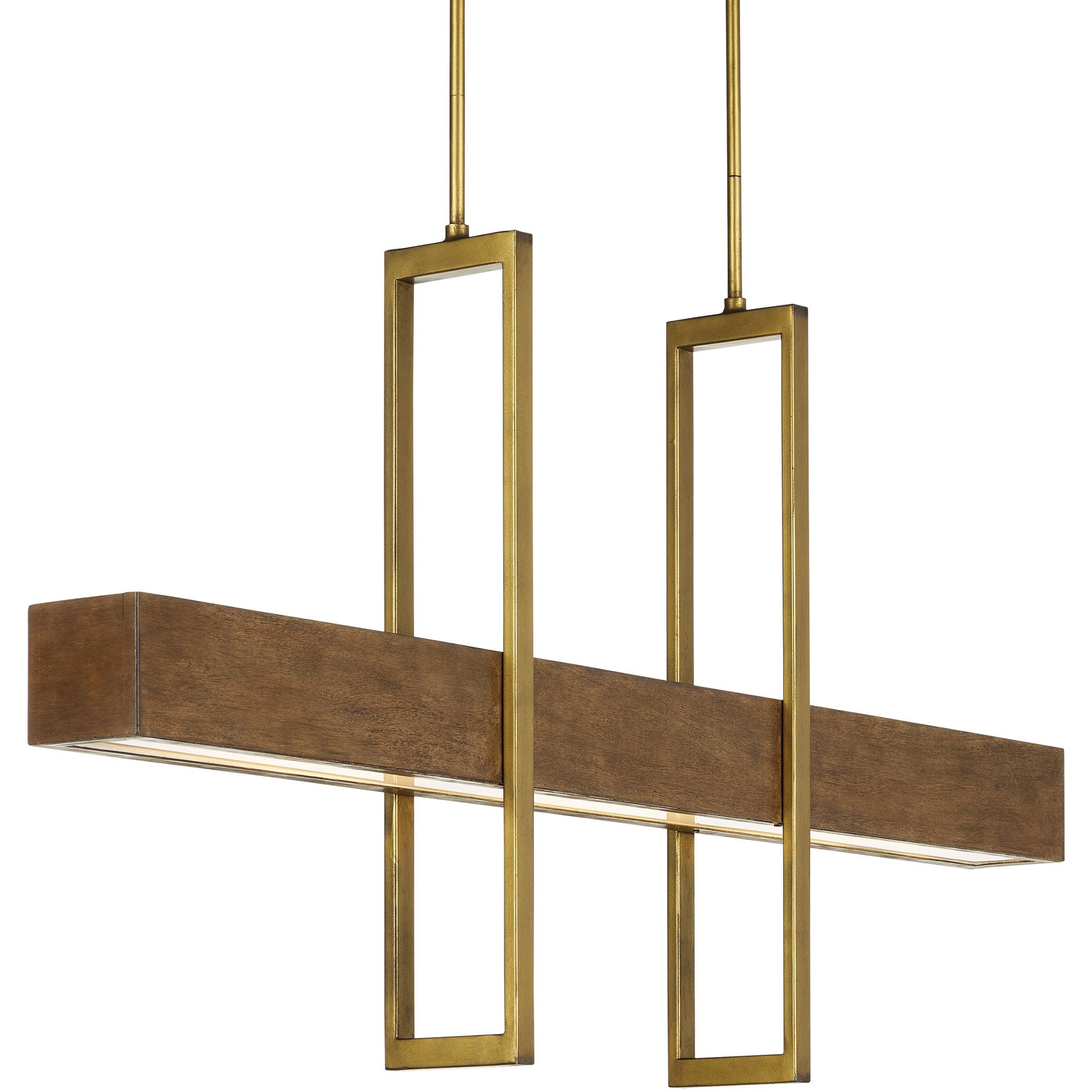 Tonbridge LED 50 inch Brass Linear Chandelier Ceiling Light