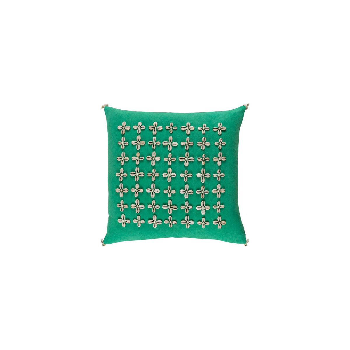 Lelei 20 X 20 inch Grass Green and Cream Pillow