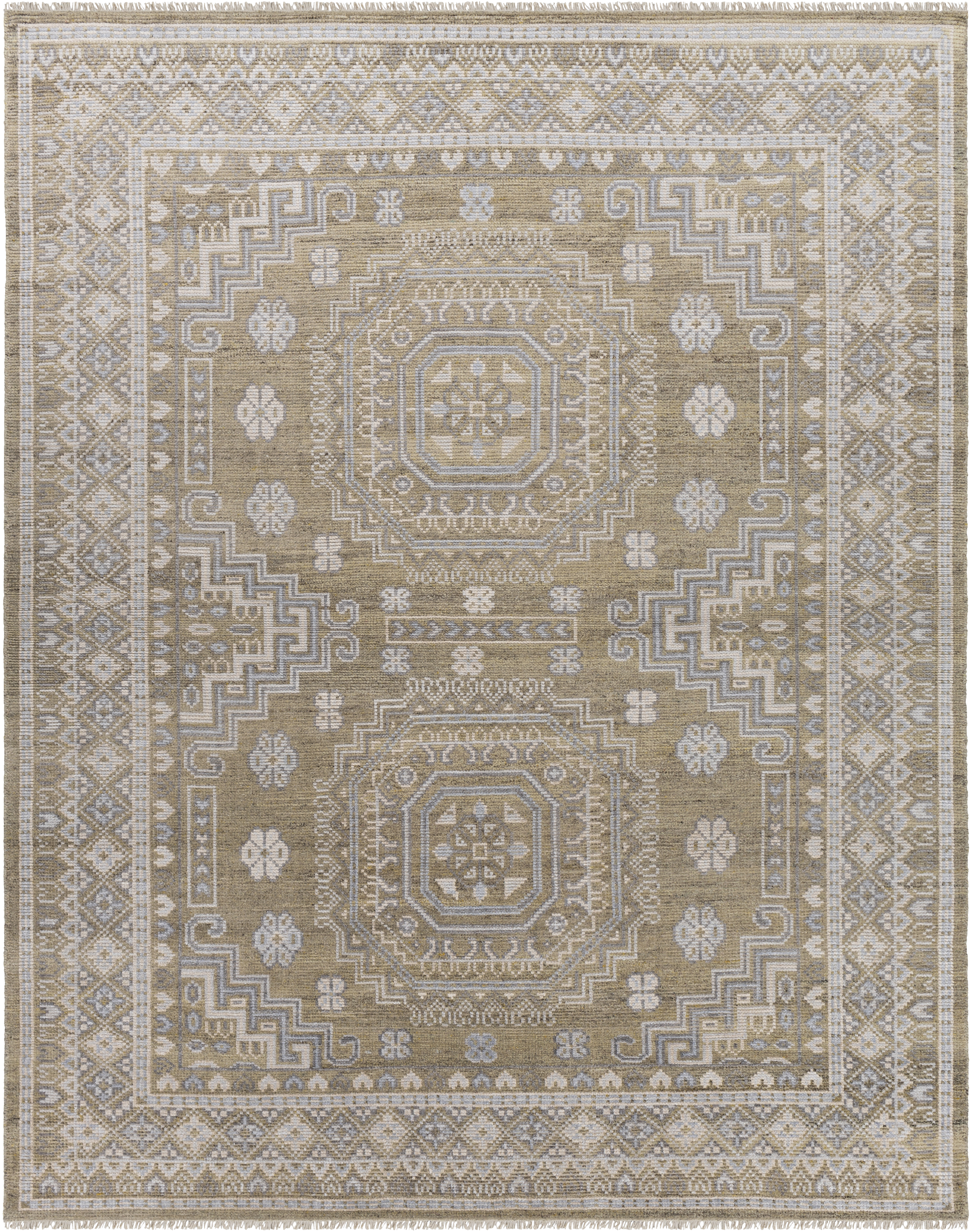 Almeria 120 X 96 inch Mustard Rug in 8 x 10, Rectangle