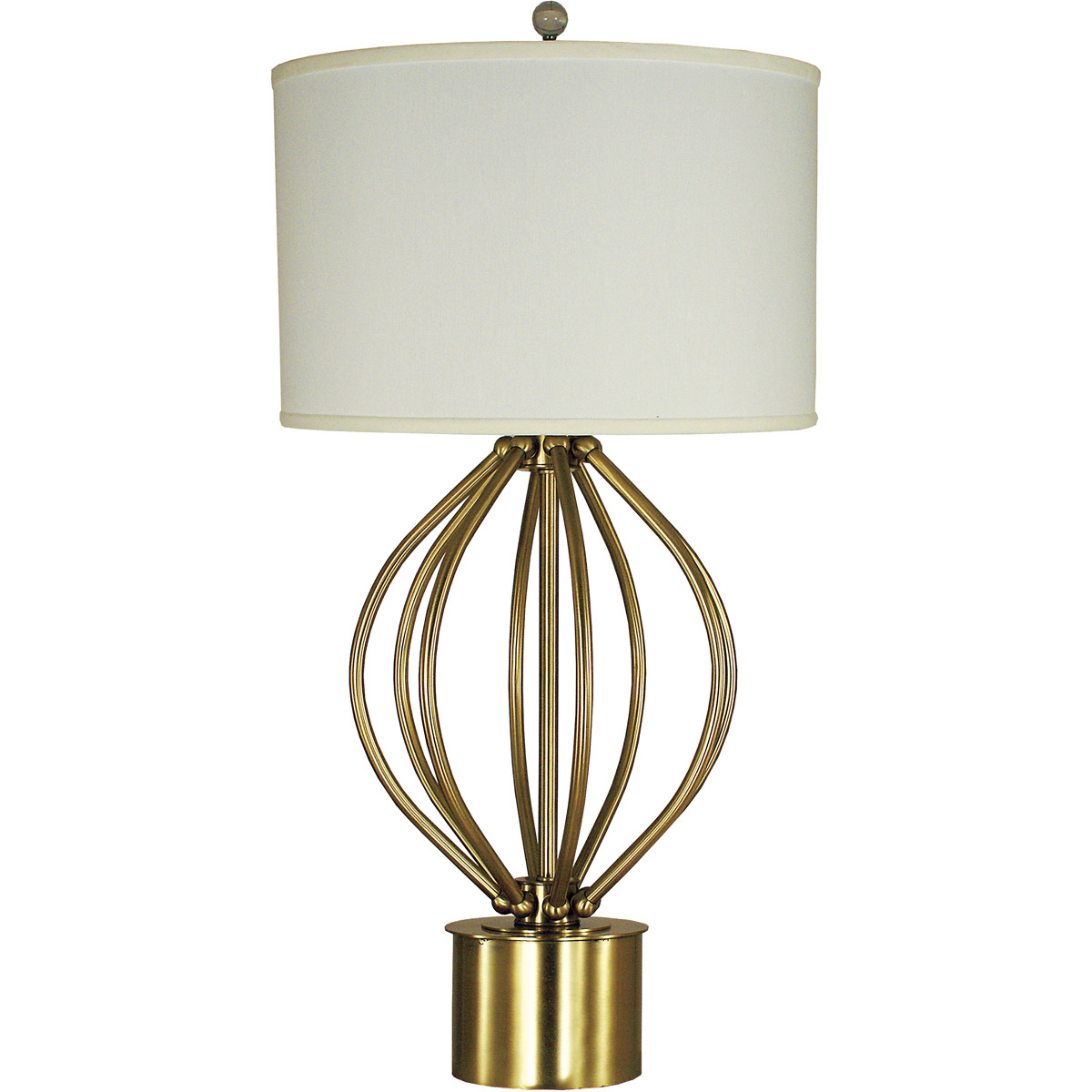Dewdrop 32 inch 150 watt Brushed Brass Table Lamp Portable Light
