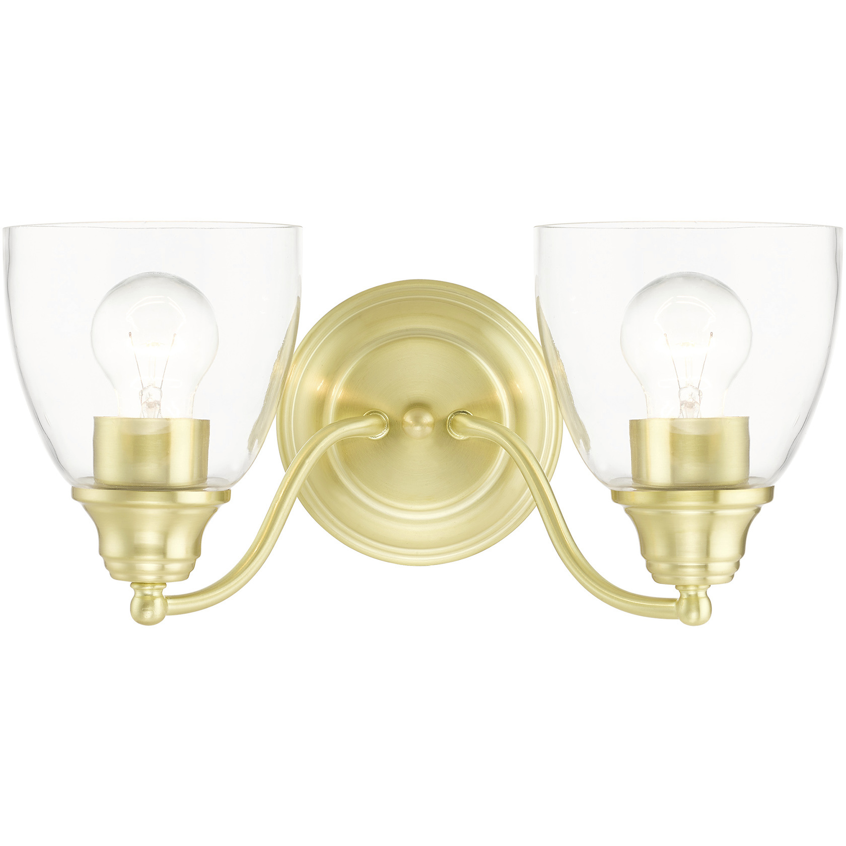 Montgomery 2 Light 13.5 inch Satin Brass Vanity Sconce Wall Light