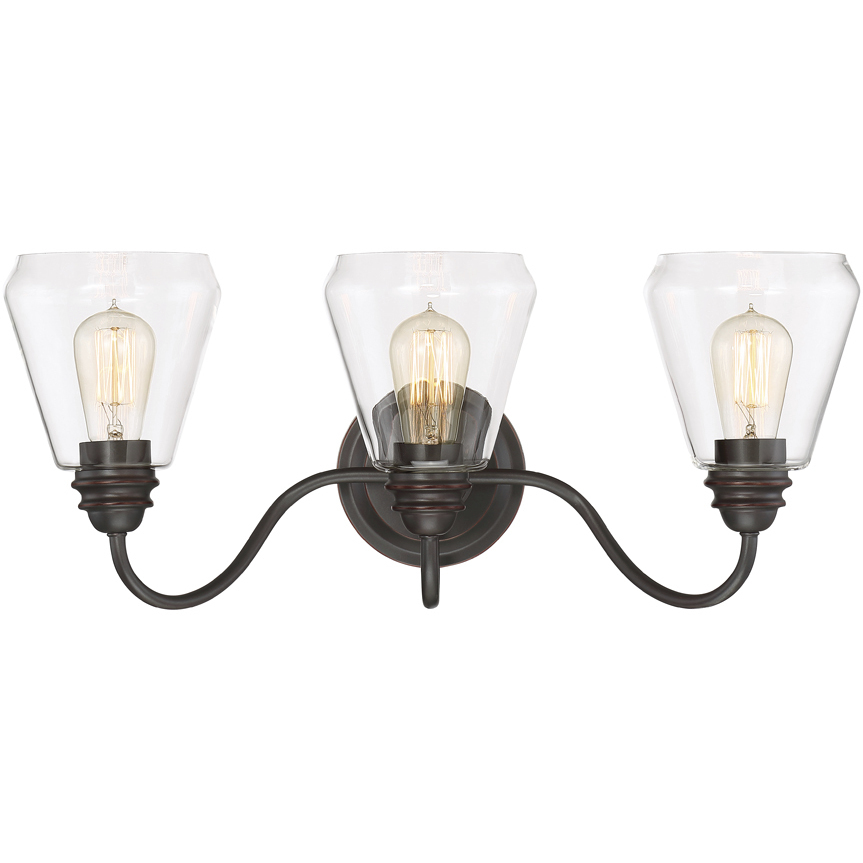 Foundry 3 Light 24 inch Satin Bronze Bath Light Wall Light