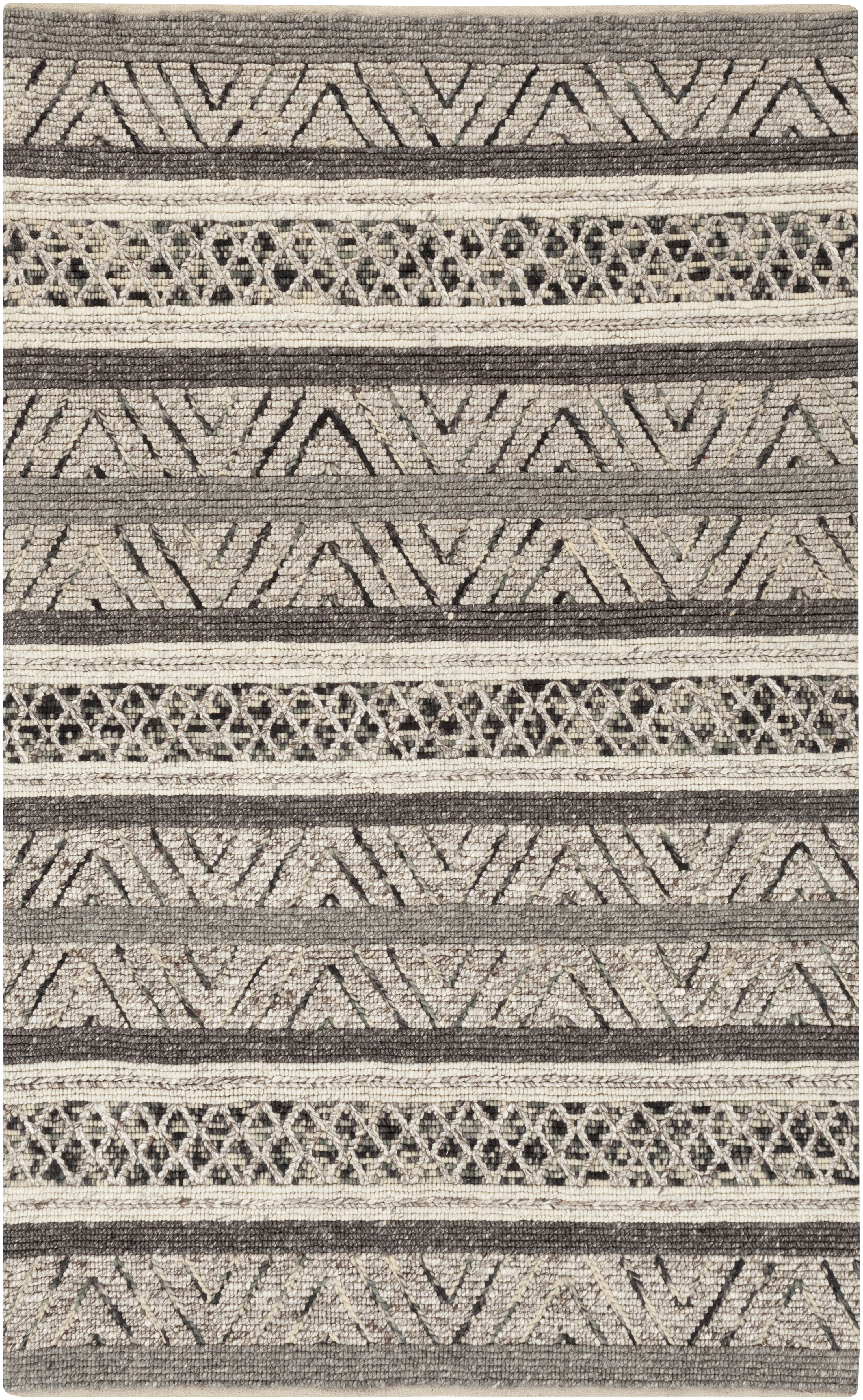 Nico 36 X 24 inch Charcoal Rug in 2 x 3, Rectangle