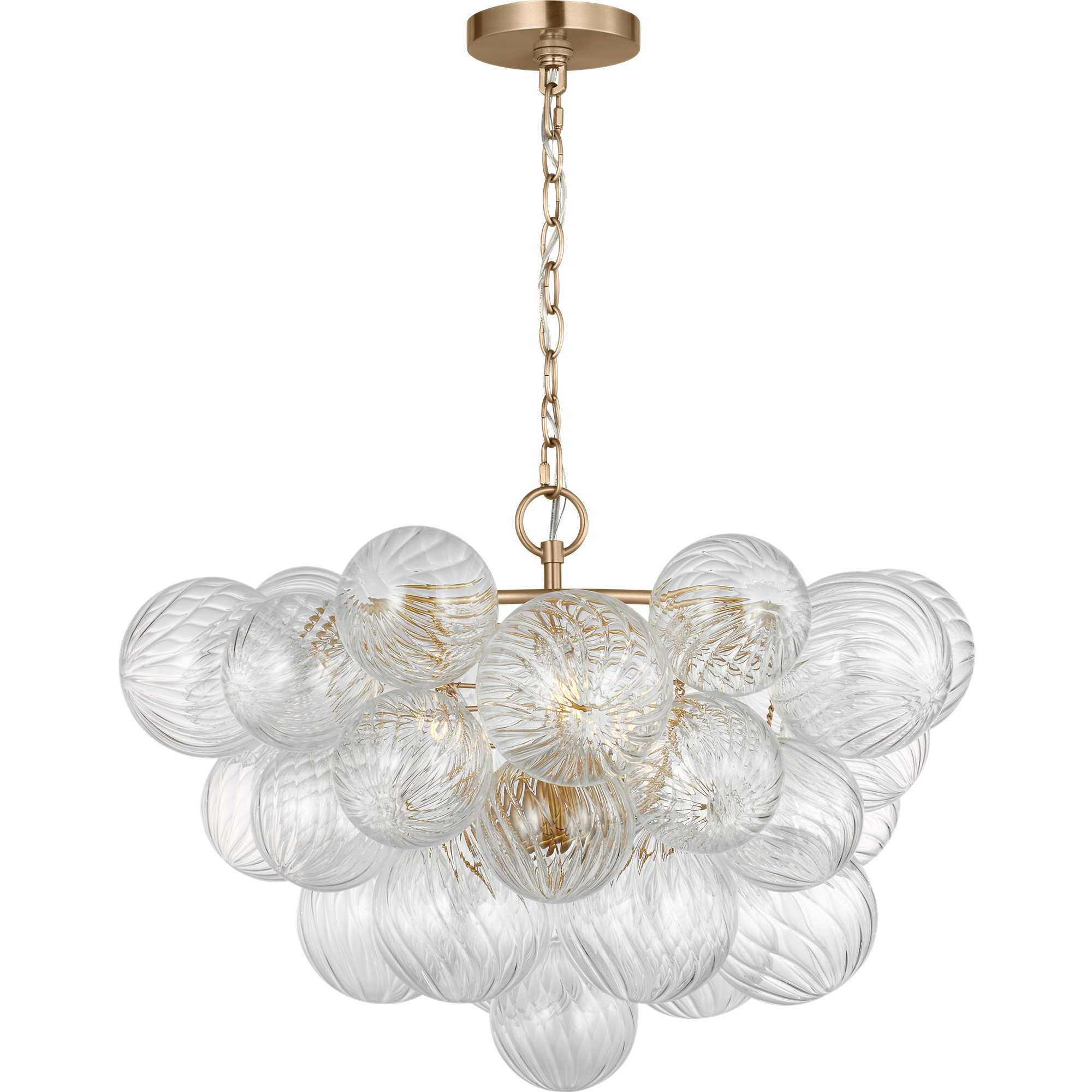Zia 3 Light 22.83 inch Satin Brass Chandelier Ceiling Light