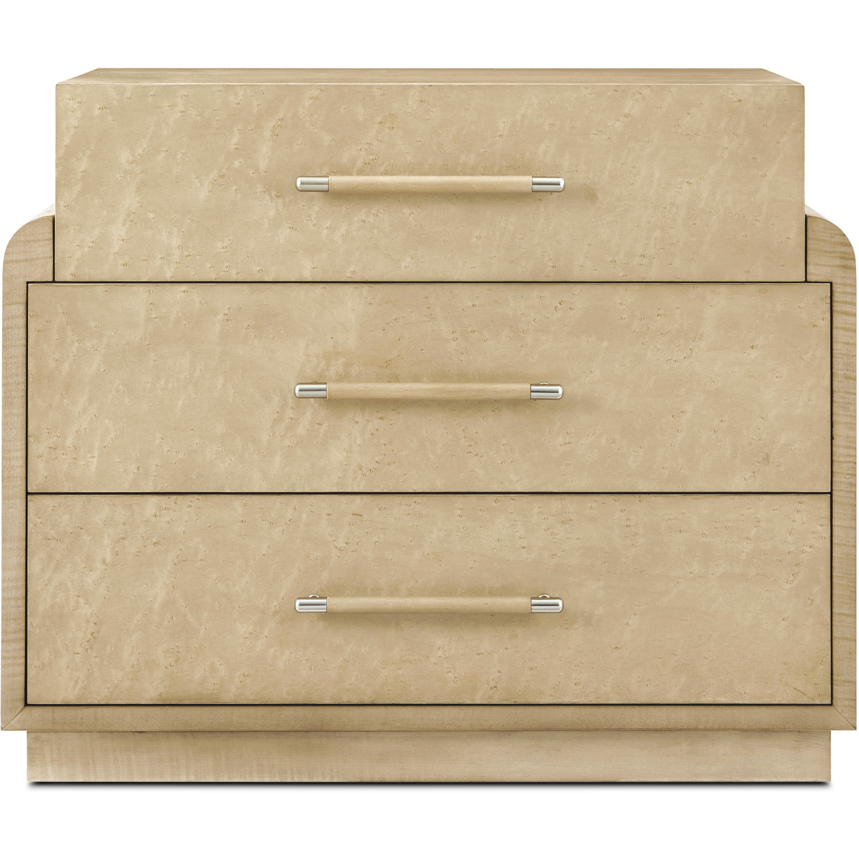 Origins 34 X 28 inch Sesame Nightstand, Wooden, 3-Drawer