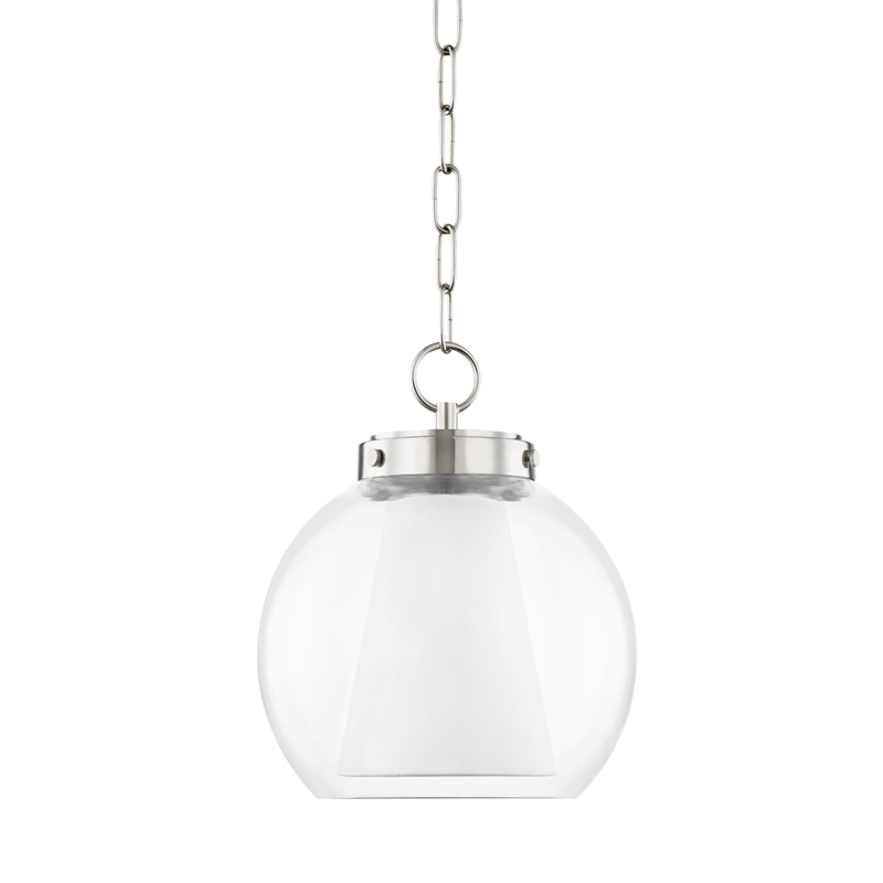 Sasha LED 10 inch Polished Nickel Pendant Ceiling Light