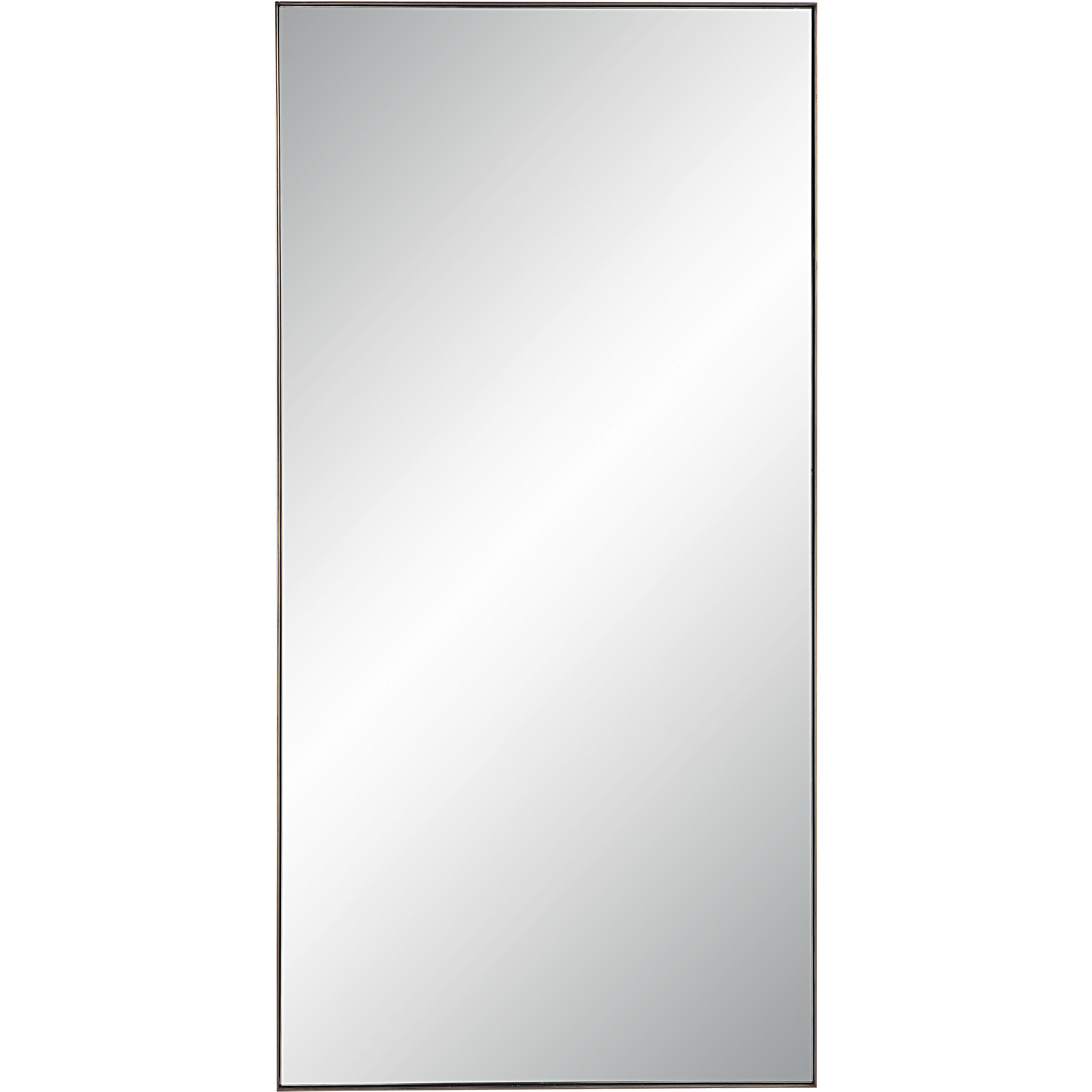 Marigold 60 X 30 inch Antique Brushed Brass Wall Mirror