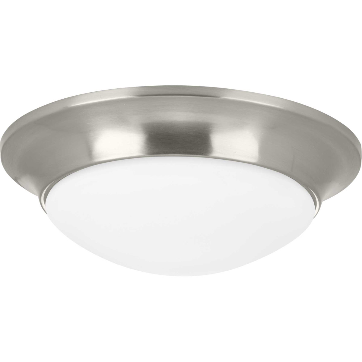 Etched Glass Close-to-Ceiling 1 Light 11.5 inch Brushed Nickel Flush Mount Ceiling Light