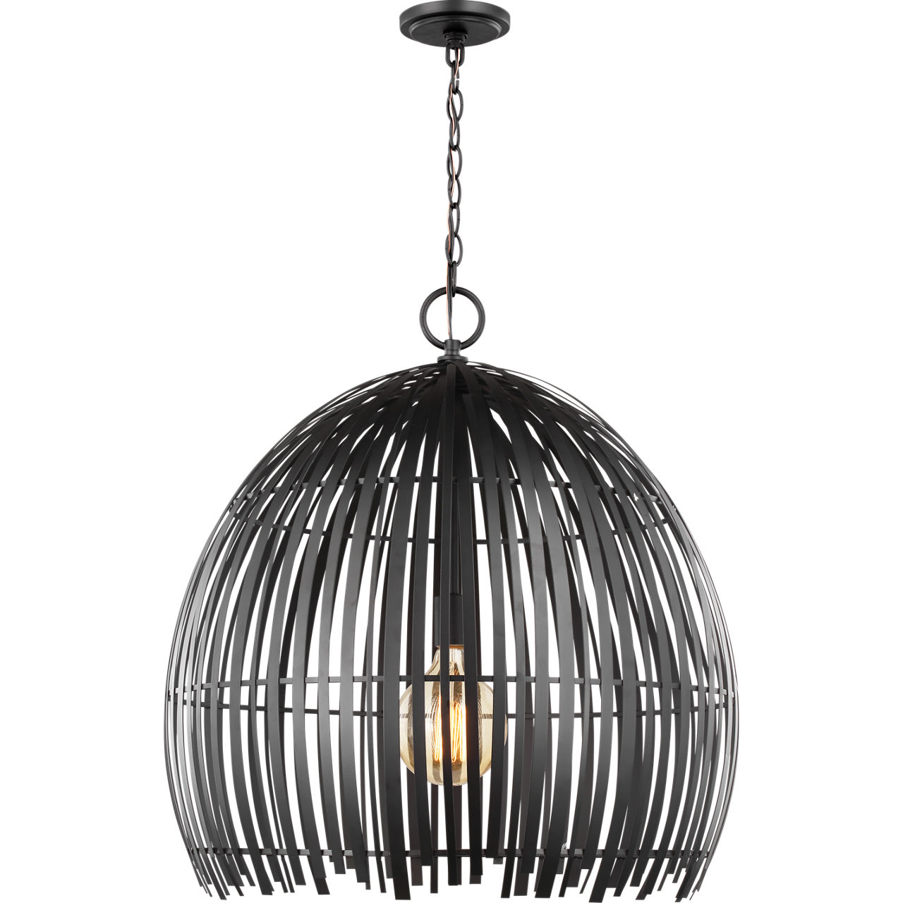 Hanalei 1 Light 24.38 inch Midnight Black Pendant Ceiling Light