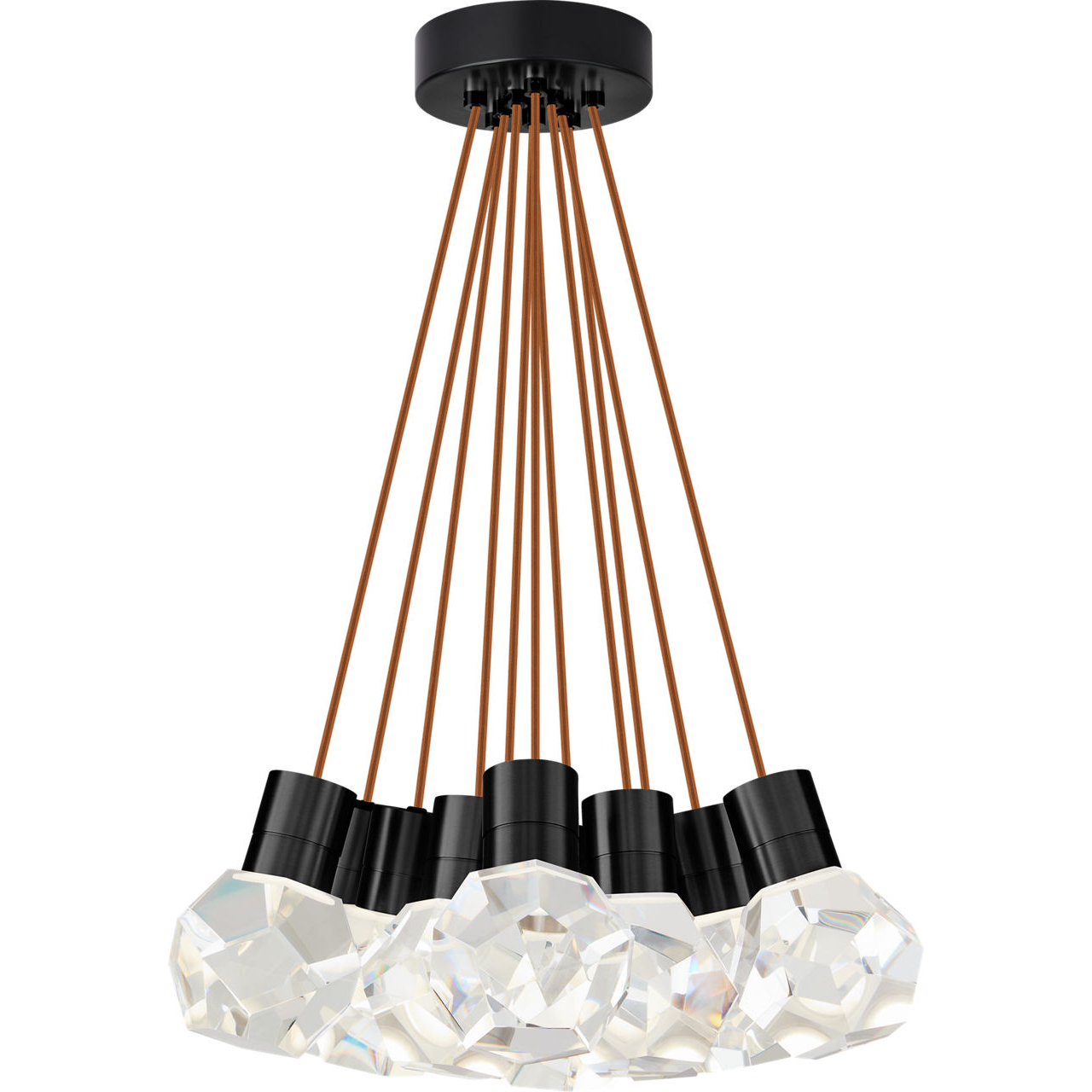 Sean Lavin Kira LED Black Pendant Ceiling Light in LED 90 CRI 3000K, Copper Cord, Integrated LED