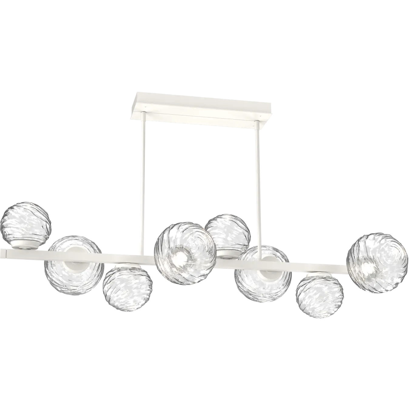 Gaia LED 51.2 inch Salt White Chandelier Ceiling Light, Twisted Branch