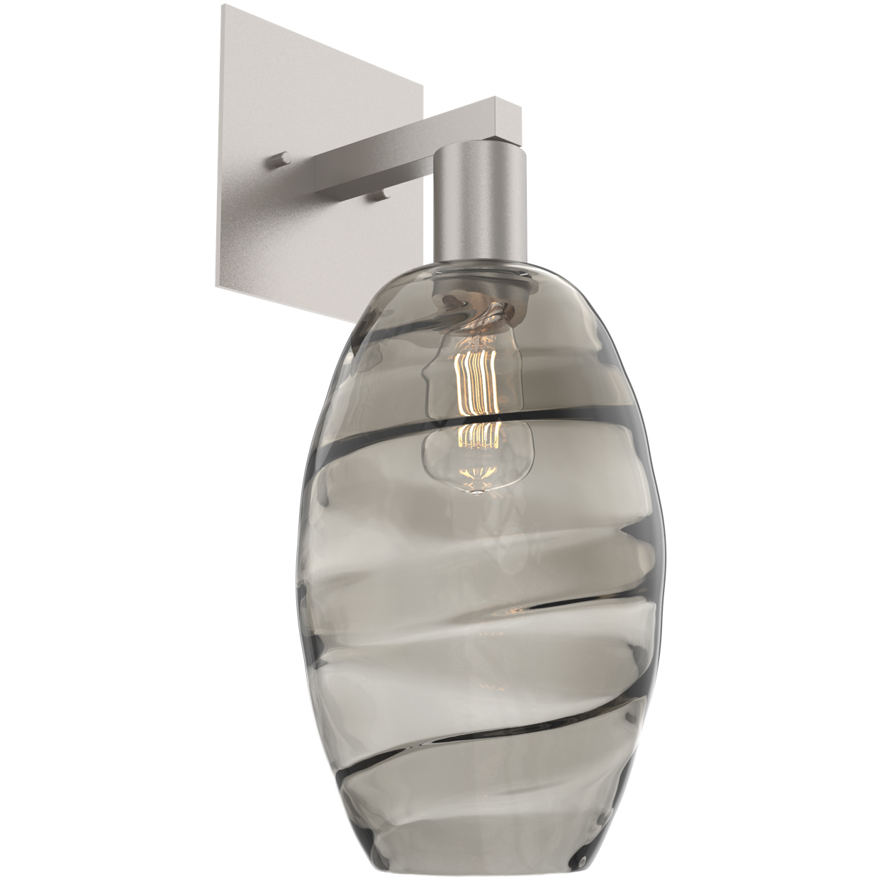 Ellisse 1 Light 6.5 inch Beige Silver Indoor Sconce Wall Light in Metallic Beige Silver, Ellisse Smoke