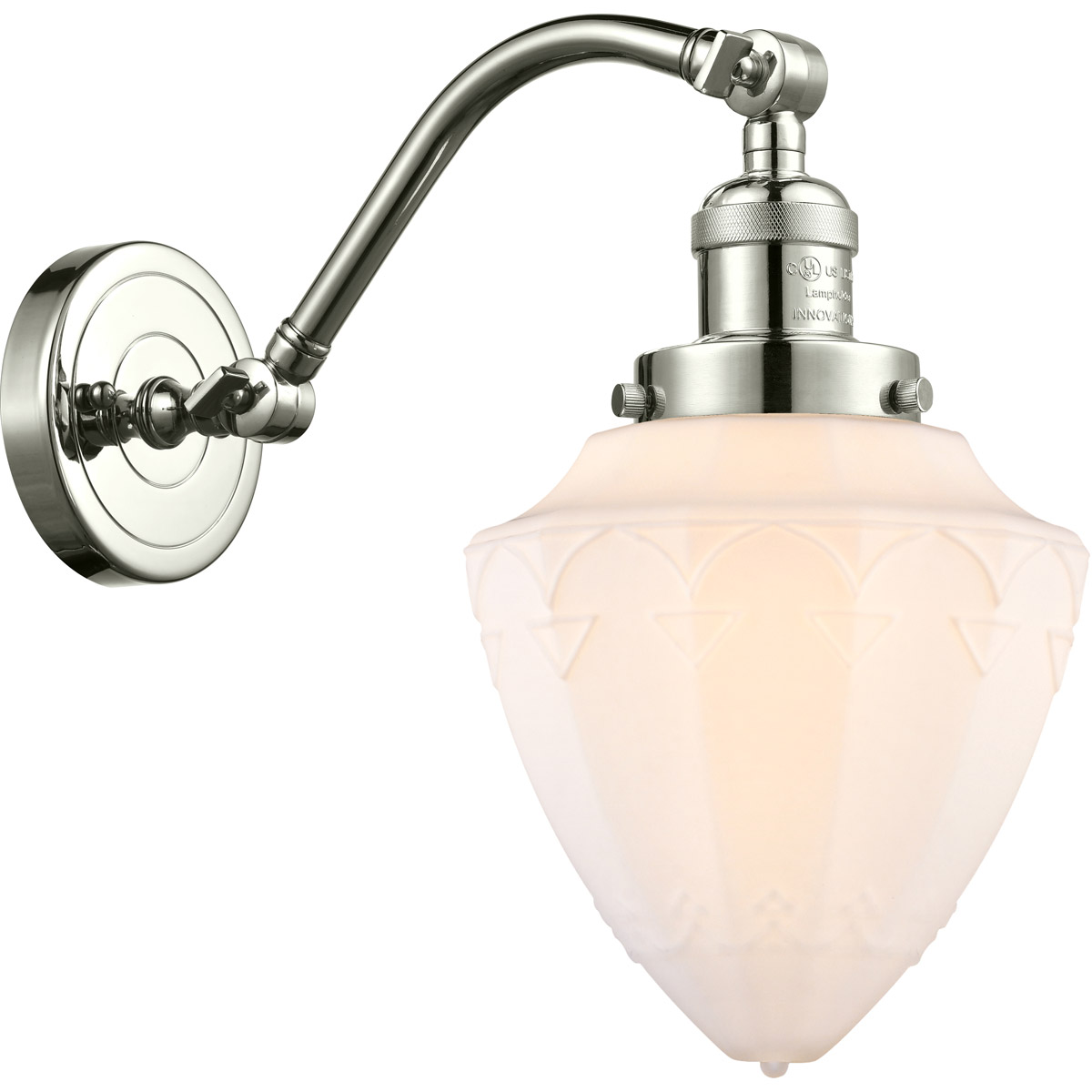 Franklin Restoration Bullet 1 Light 7 inch Polished Nickel Sconce Wall Light