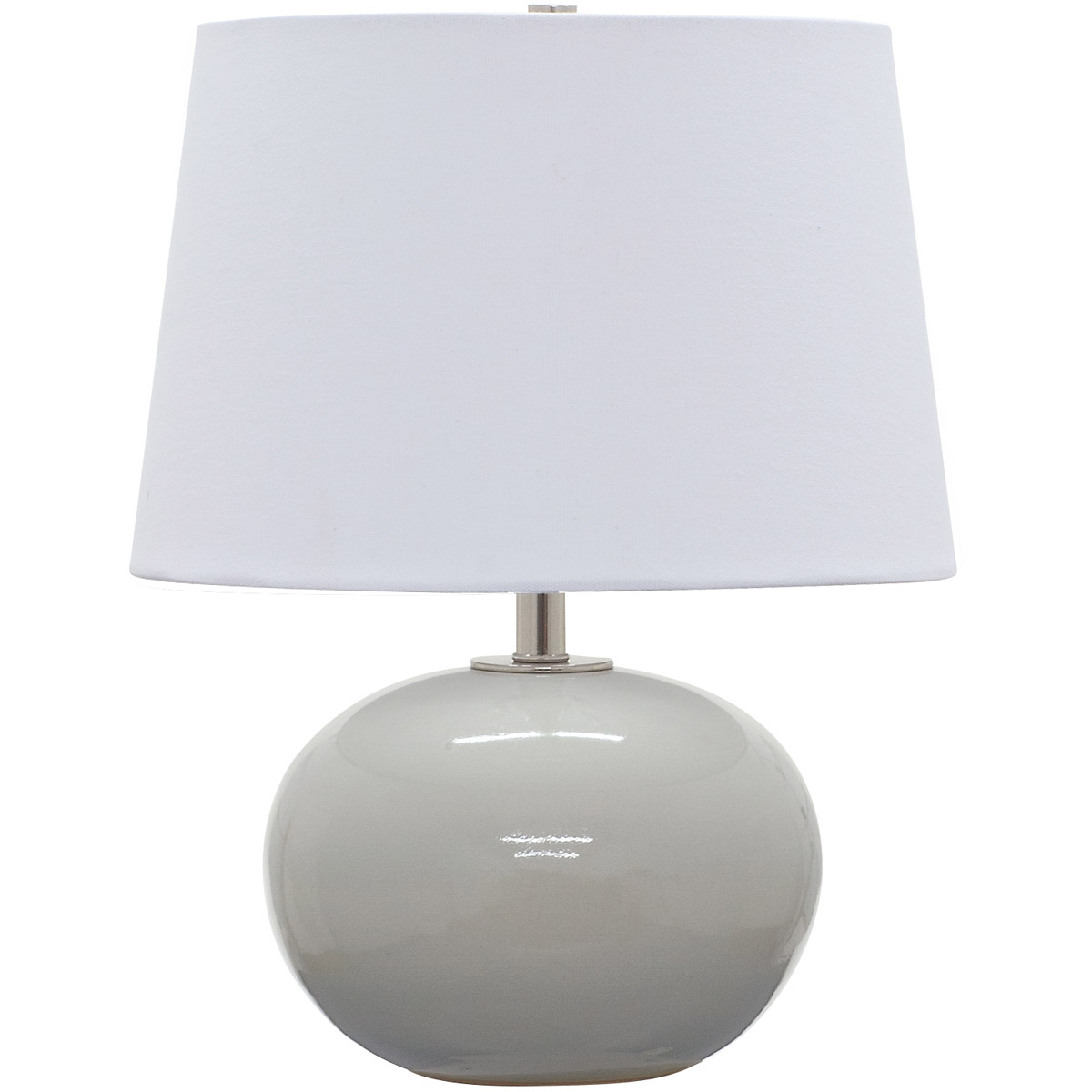 Scatchard 17 inch 100 watt Gray Gloss Table Lamp Portable Light
