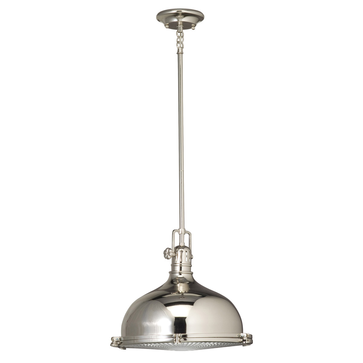 Hatteras Bay 1 Light 13.25 inch Polished Nickel Pendant Ceiling Light