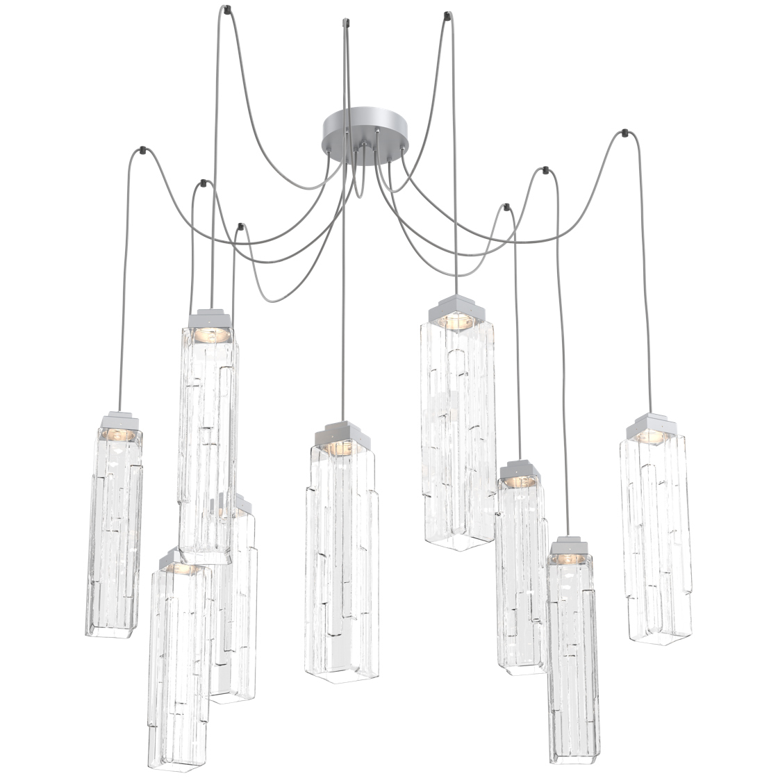 Ledgestone LED 13.5 inch Classic Silver Swag Multi-Pendant Ceiling Light in 2700K LED