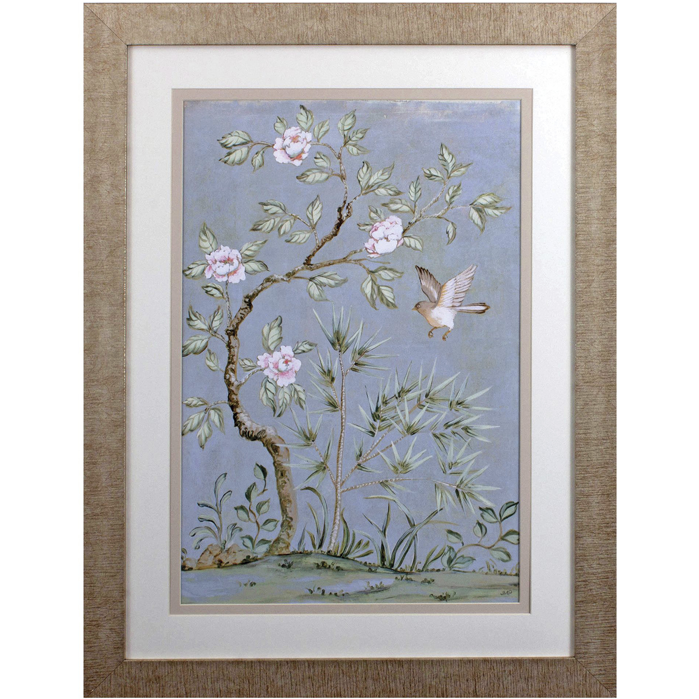 Spring Mural Blue and Green and Pink and Neutral Framed Art, Propac