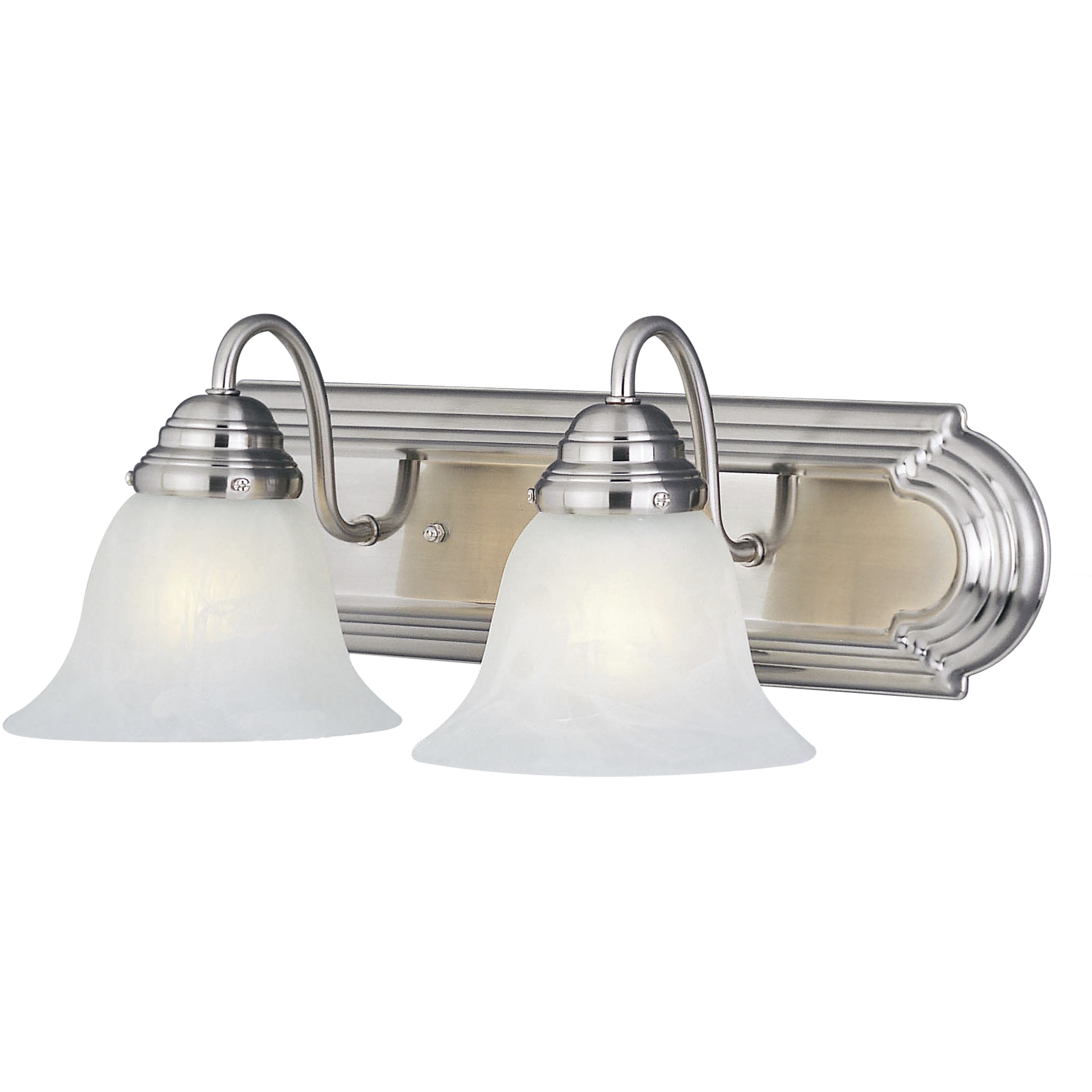 Essentials - 801x 2 Light 18 inch Satin Nickel Bath Vanity Wall Light in Marble