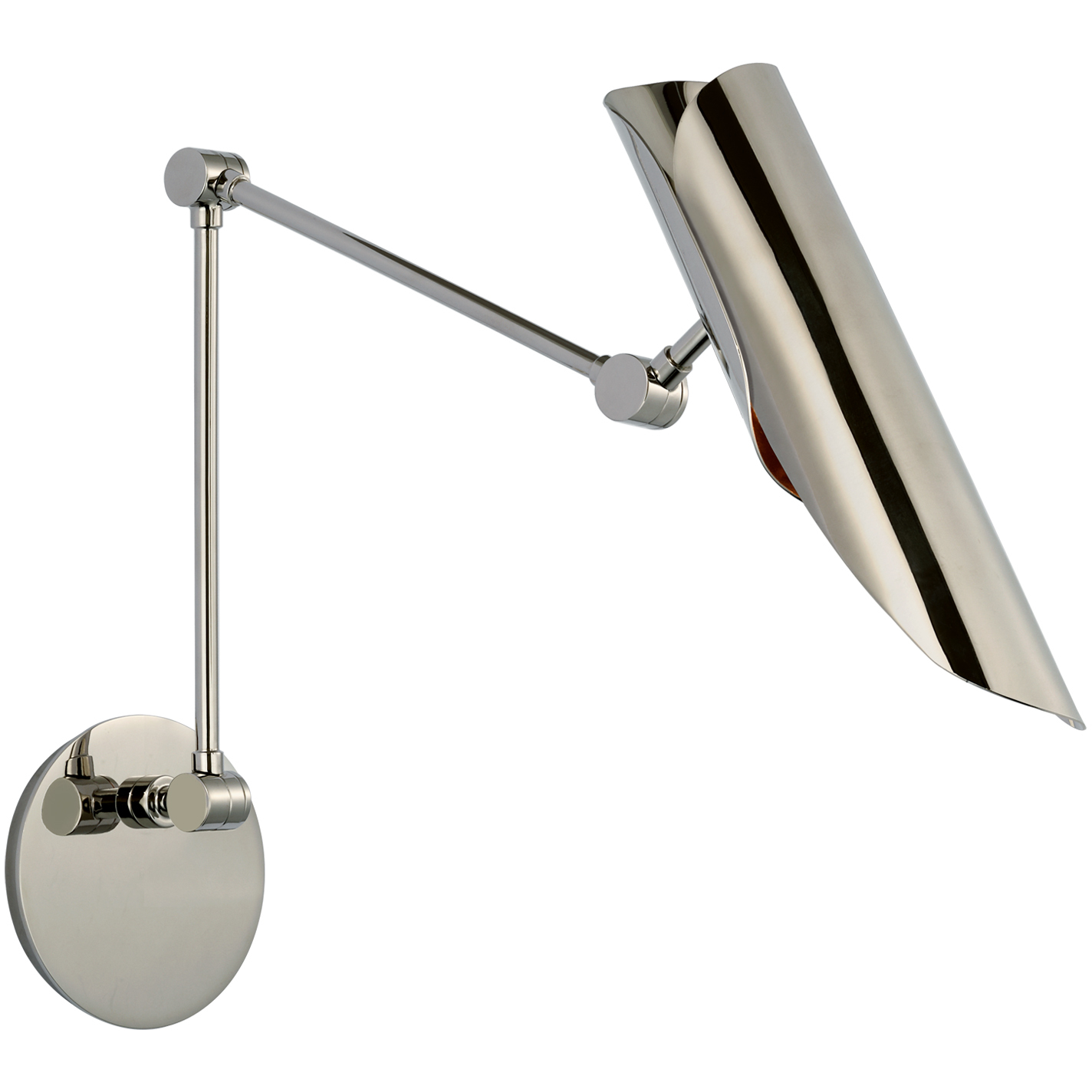 Champalimaud Flore 14.75 inch 6.5 watt Polished Nickel Double Library Wall Light
