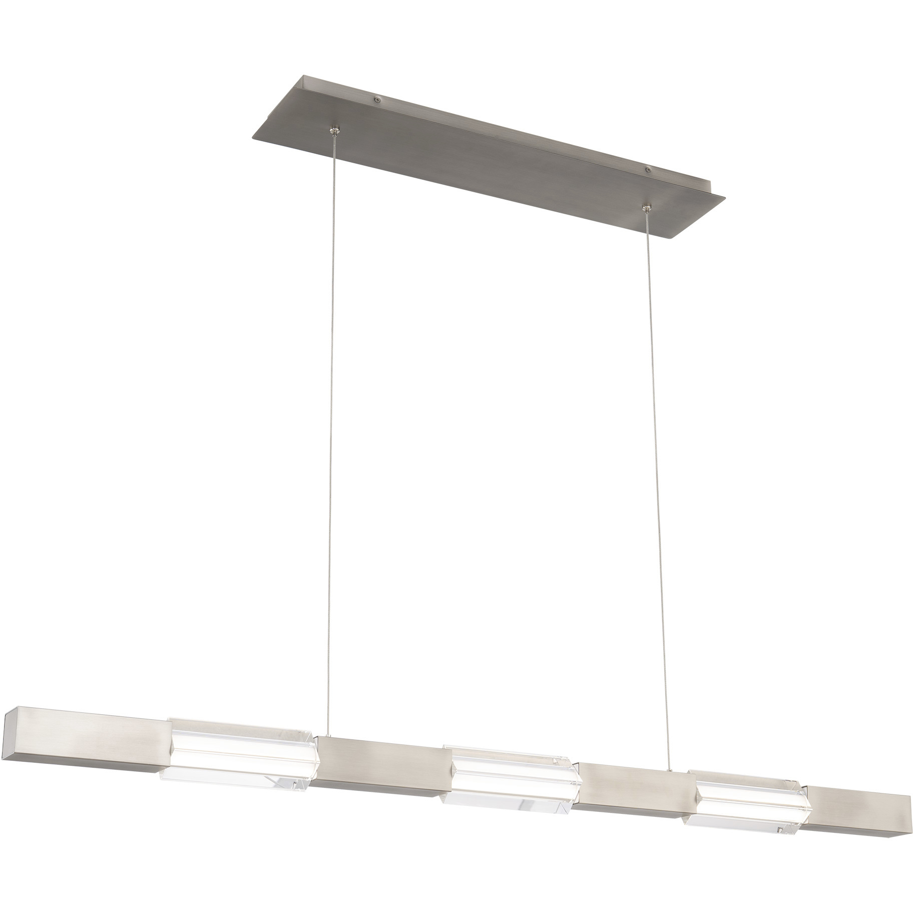 Super Star LED 47 inch Brushed Nickel Linear Pendant Ceiling Light, dweLED