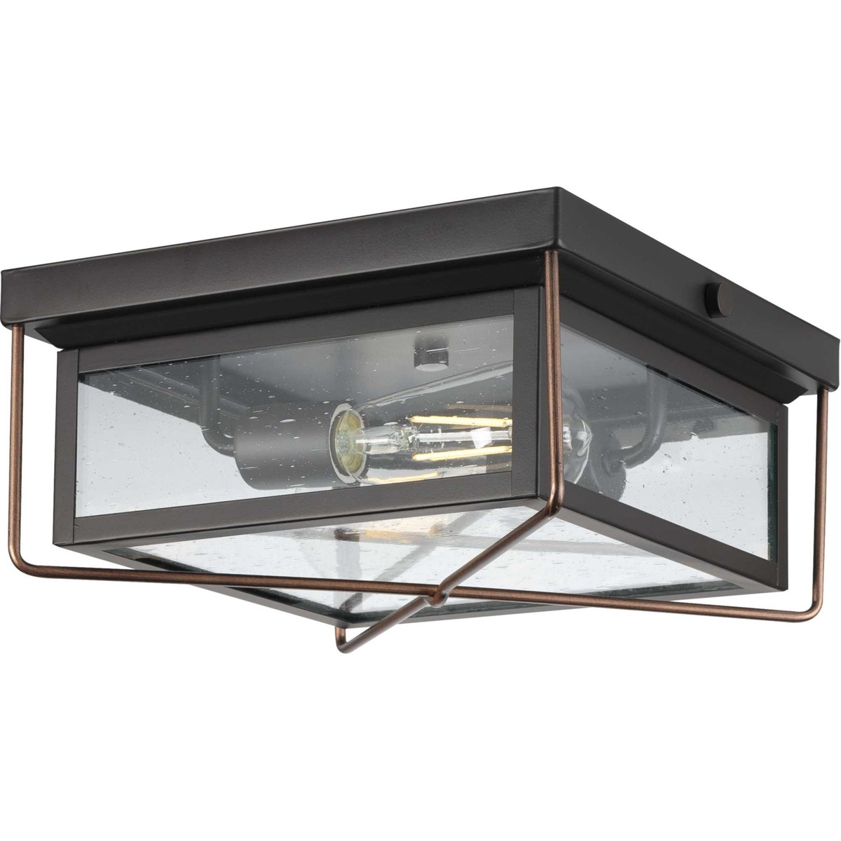 Barlowe 2 Light 11 inch Antique Bronze Outdoor Flush Mount