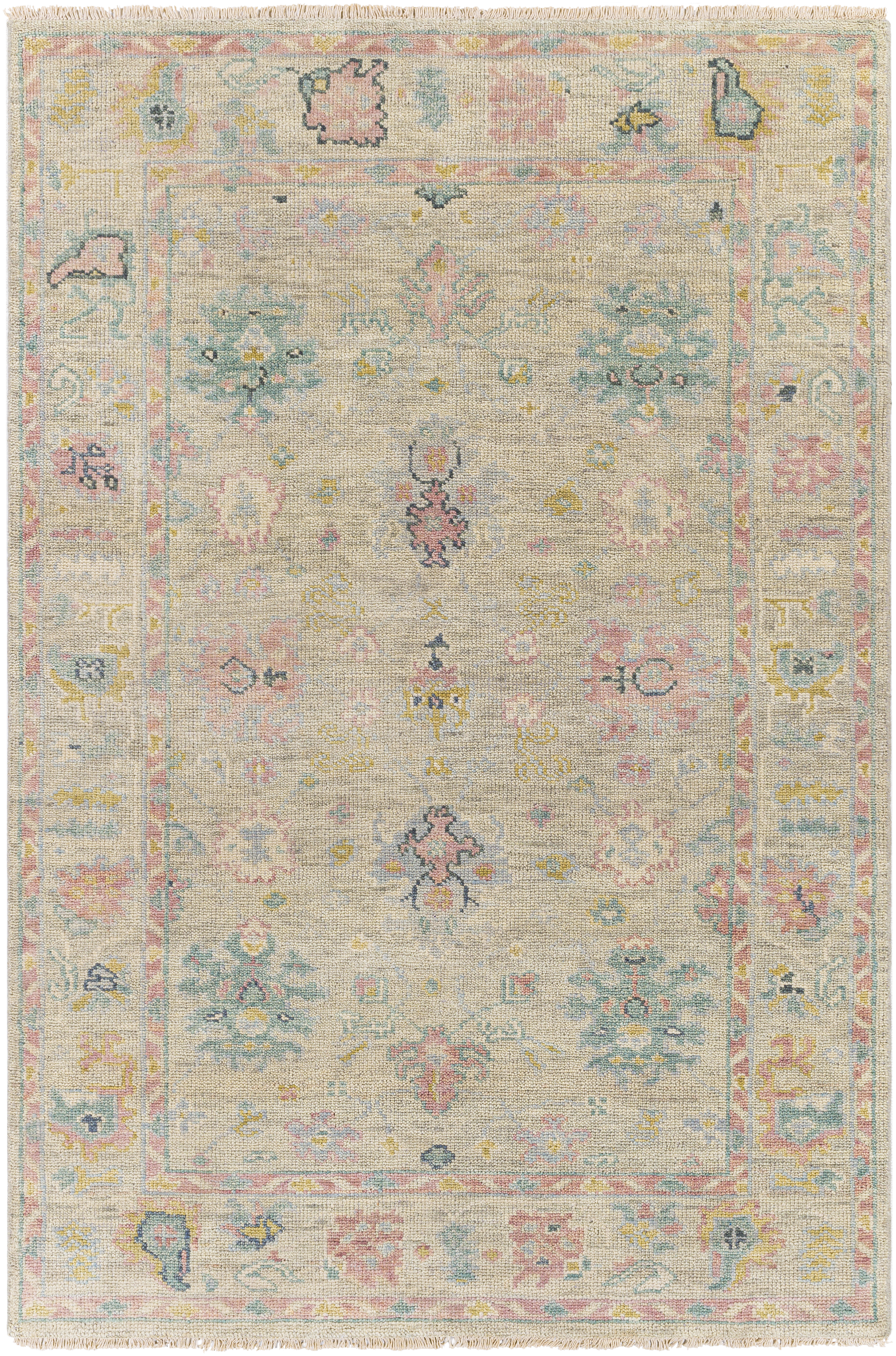 Biscayne 36 X 24 inch Dusty Pink Rug in 2 x 3, Rectangle