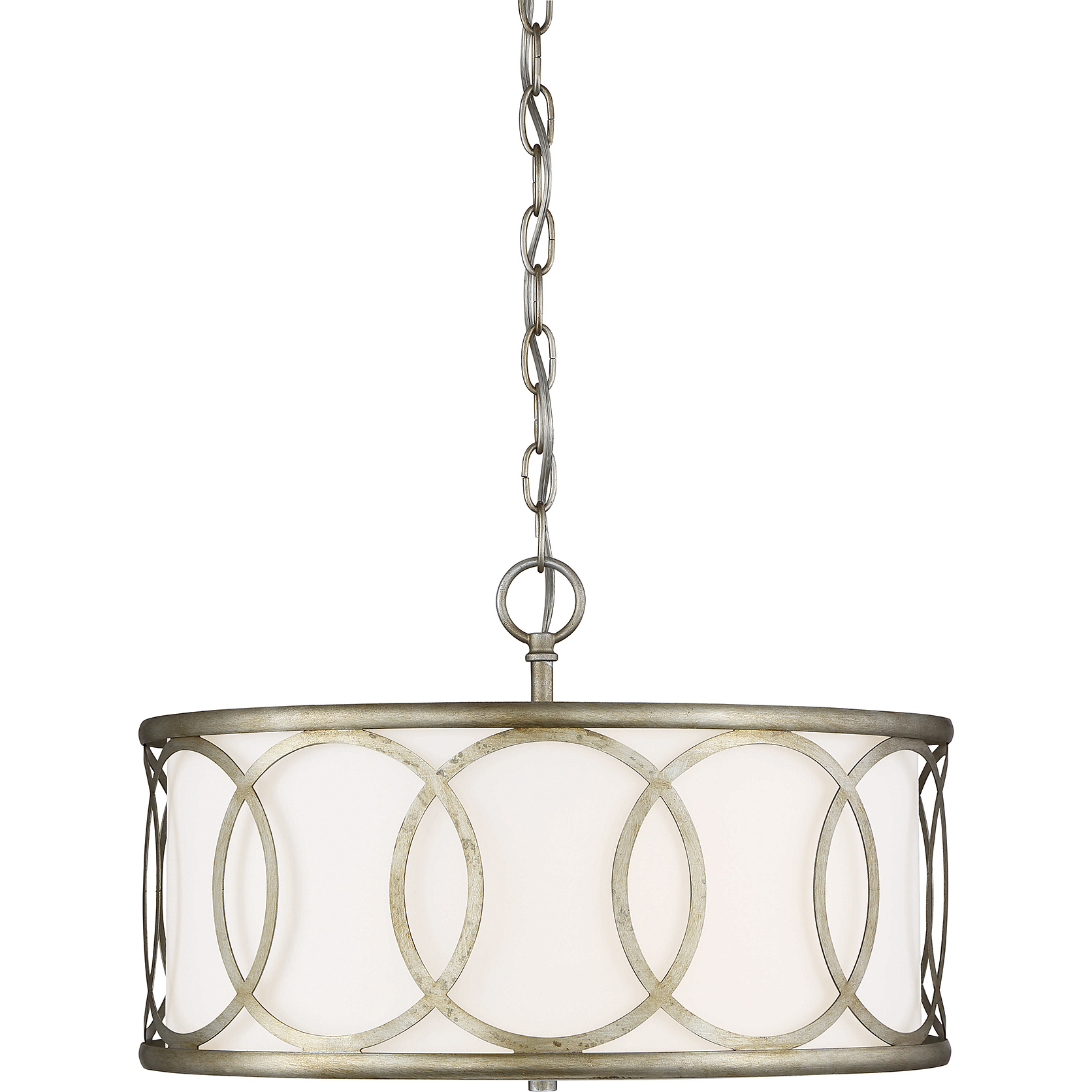 Shabby Chic 3 Light 17.5 inch Argentum Pendant Ceiling Light