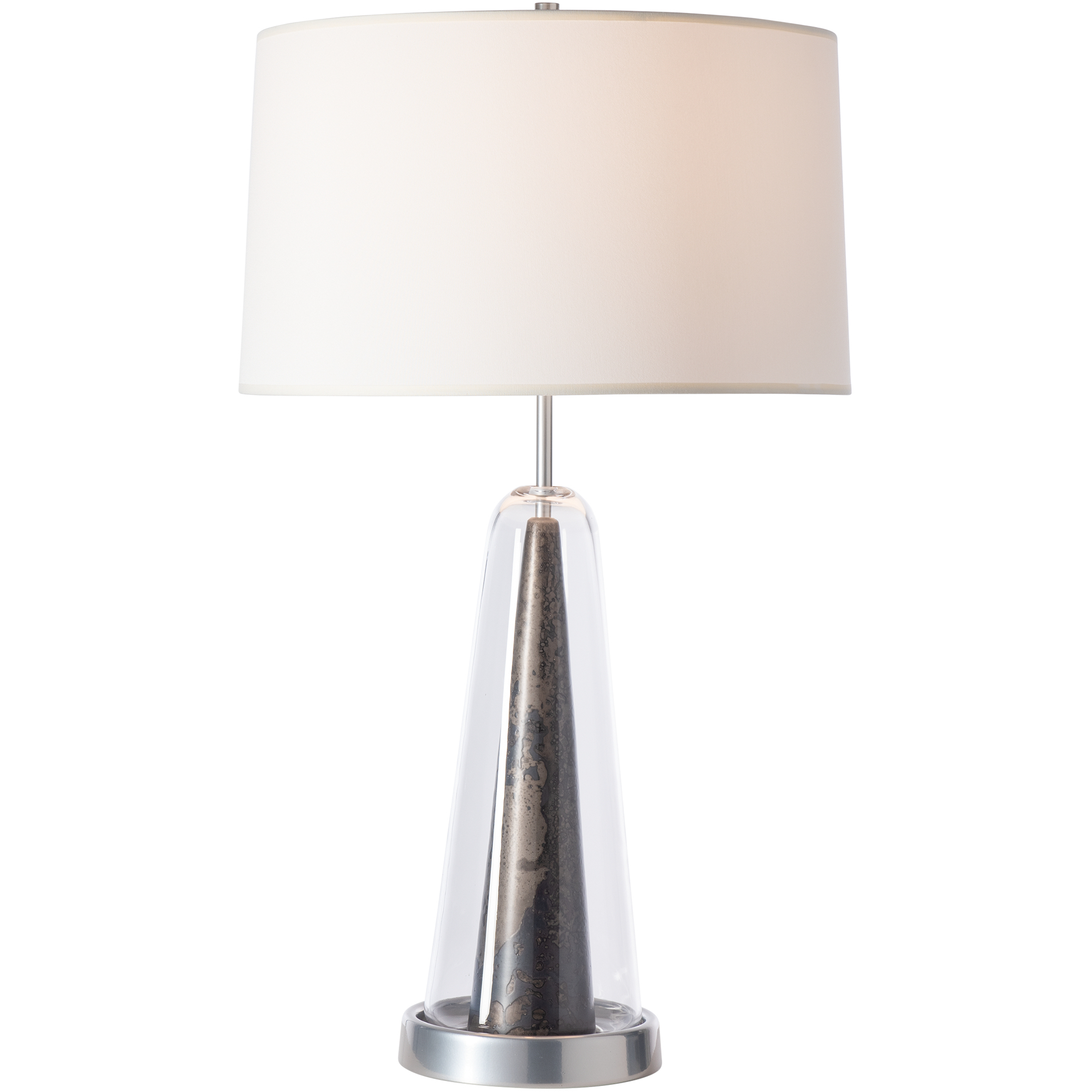 Spire 32.2 inch Sterling and Clear Steel Table Lamp Portable Light