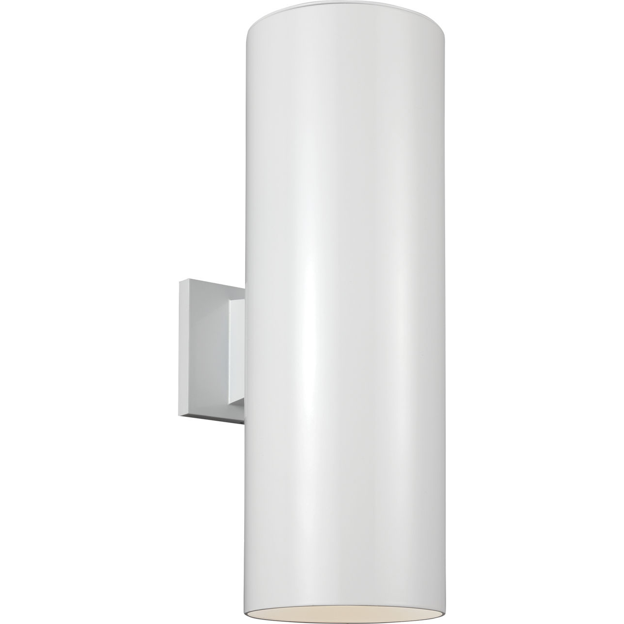 Outdoor Cylinders LED 18.25 inch White Outdoor Wall Lantern